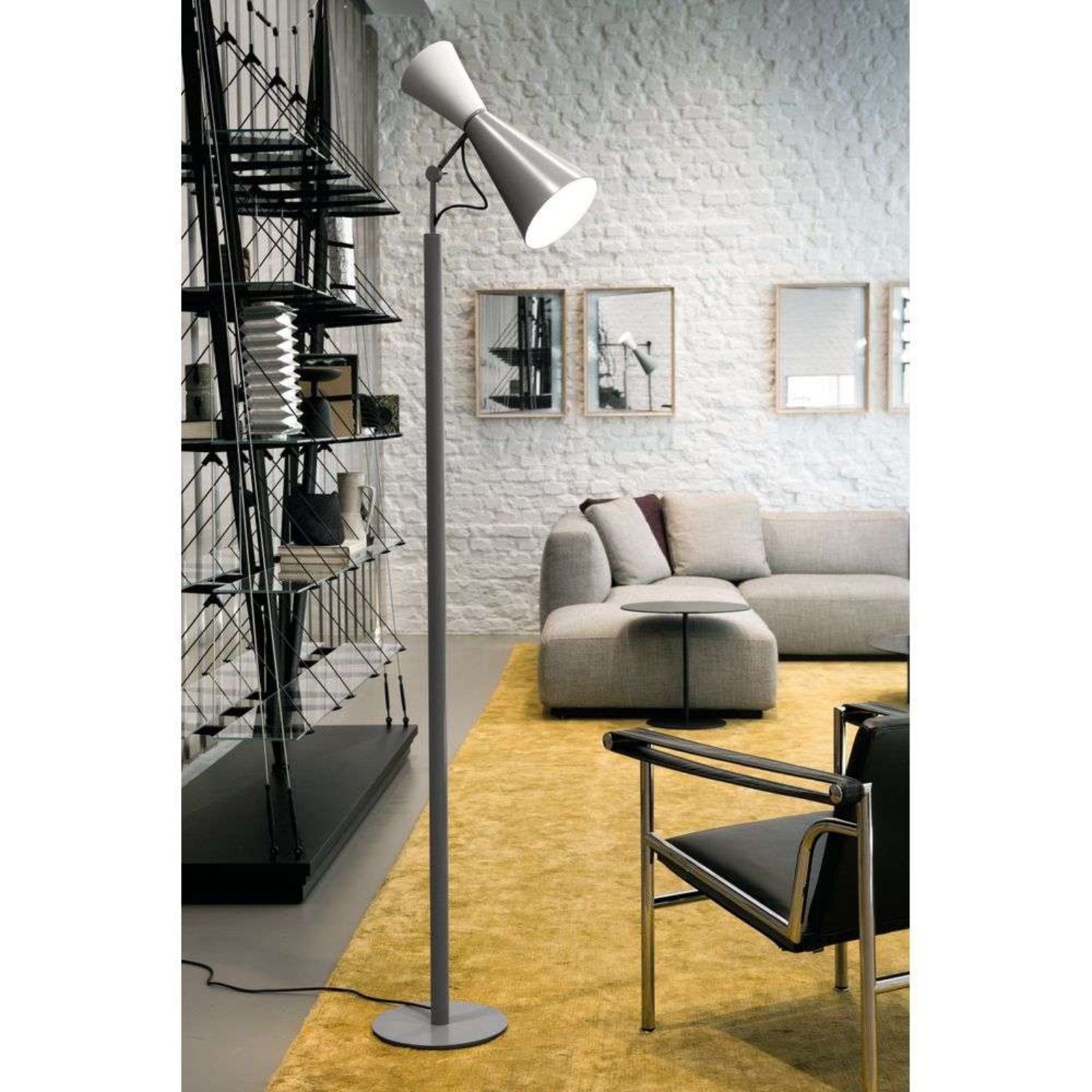 Parliament Floor Lamp Grey/White - Nemo Lighting