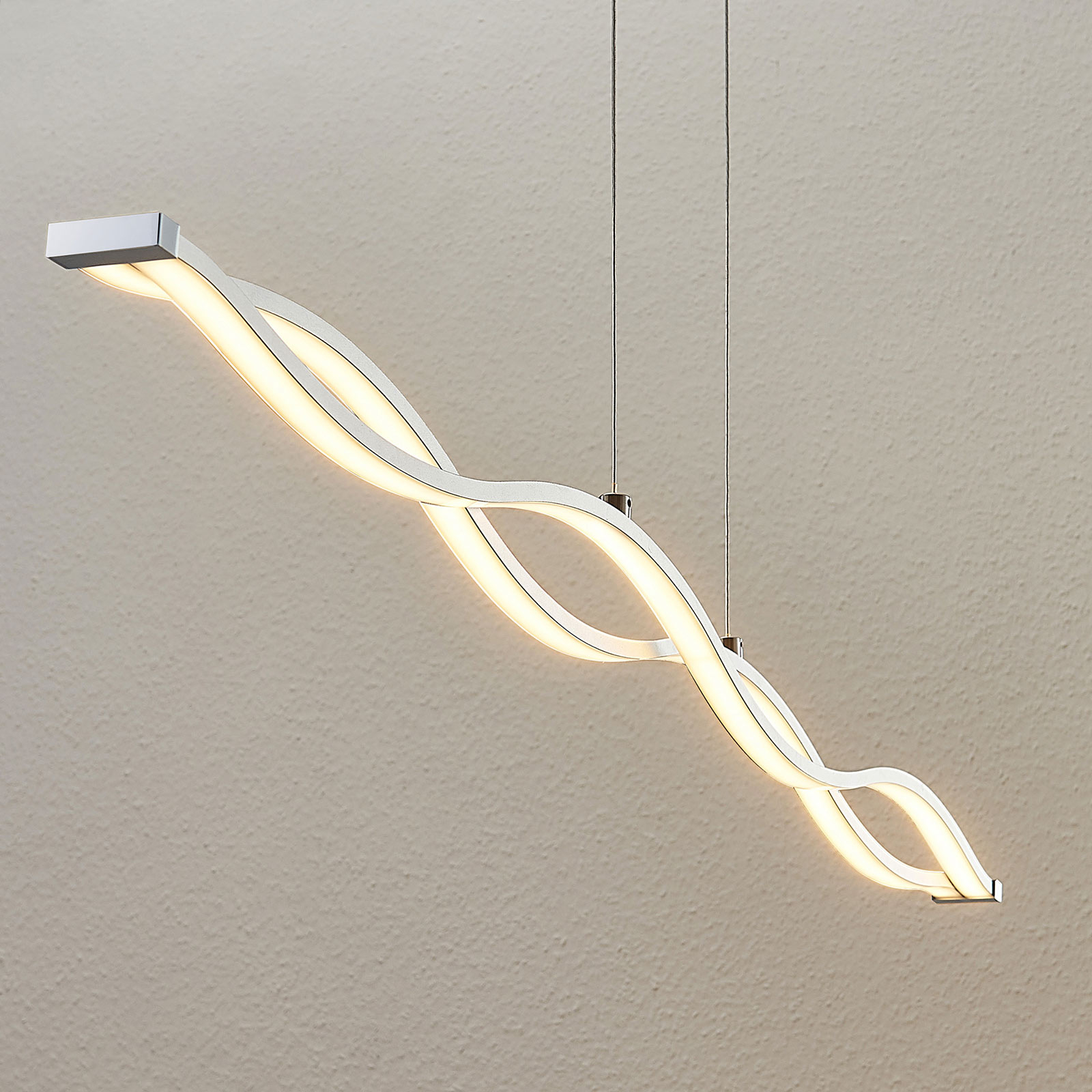 LED-Balkenpendelleuchte Roan, wellenförmig