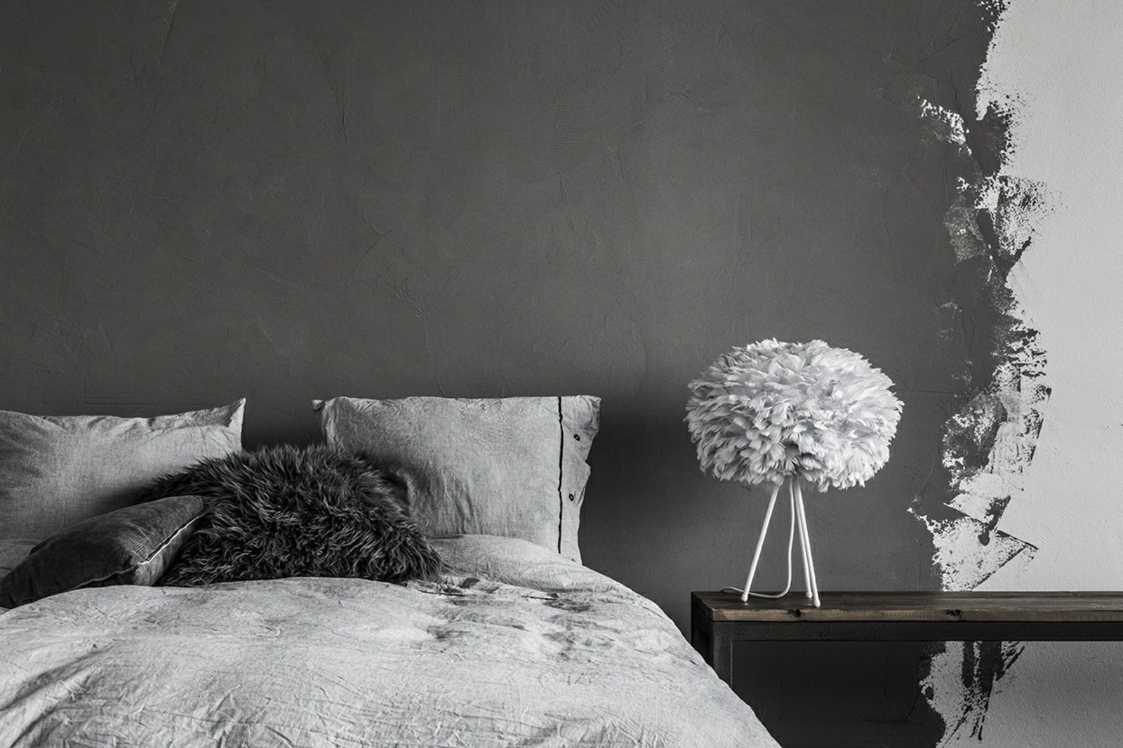 Eos Table Lamp Medium Grey/White - UMAGE