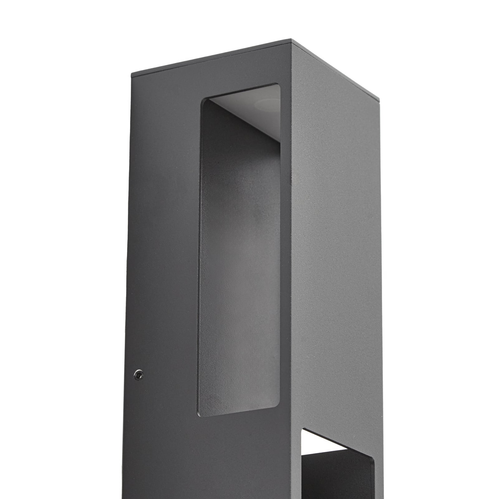 Vonkajšie nástenné svietidlo Enyra LED, IP65, čierna, 27 cm, hliník – Lindby