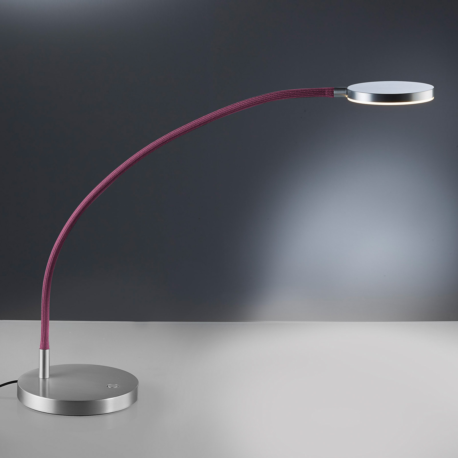 Holtkötter Flex T LED table lamp aluminium matt/red