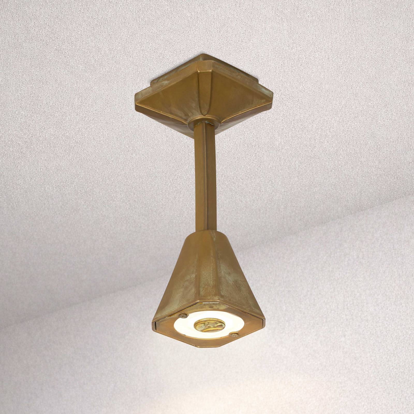 Lampa sufitowa zewnętrzna LED Silva Frame, wysokość 26 cm, kolor antyczny