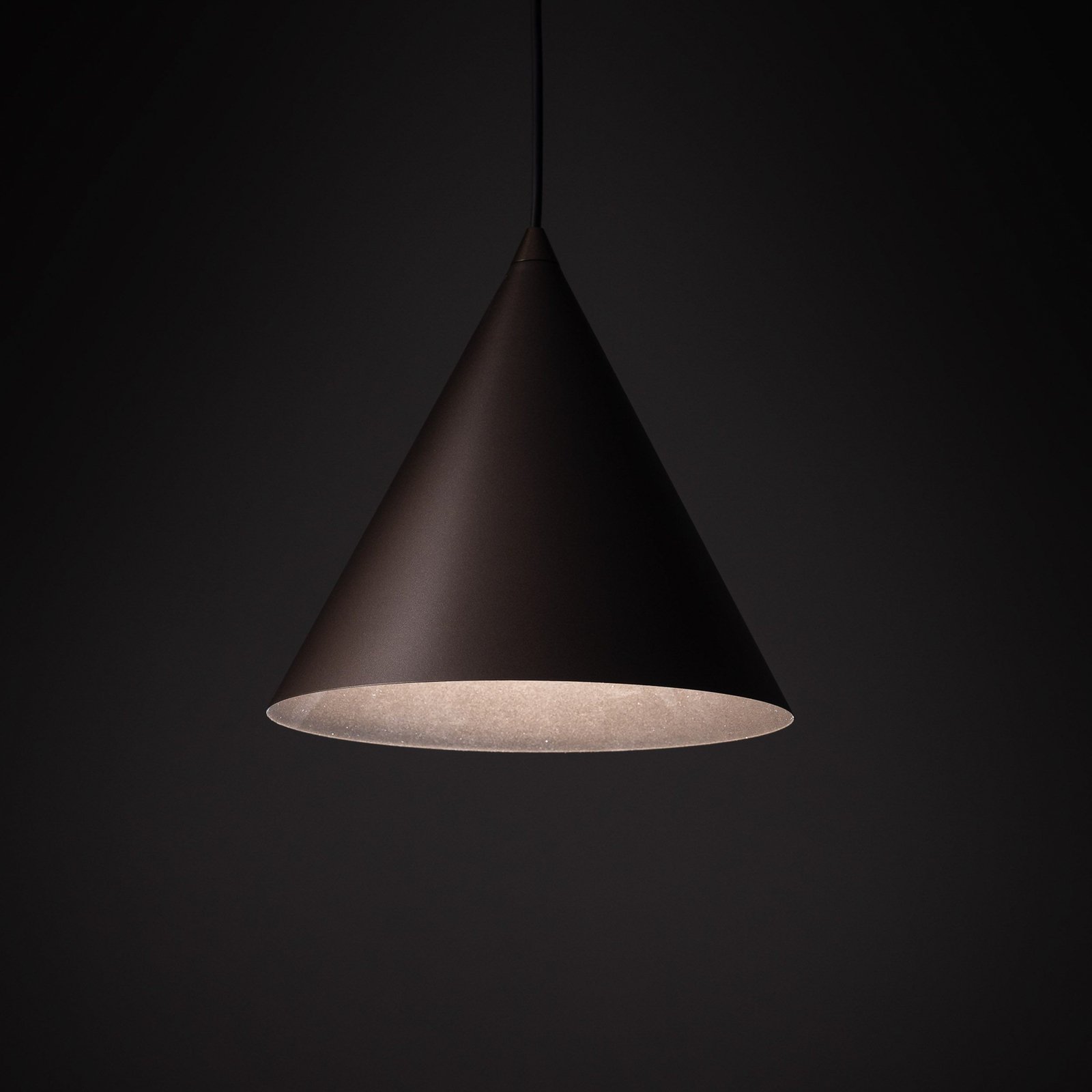 Cono pendant light, 1-bulb, Ø 25 cm, bronze-coloured