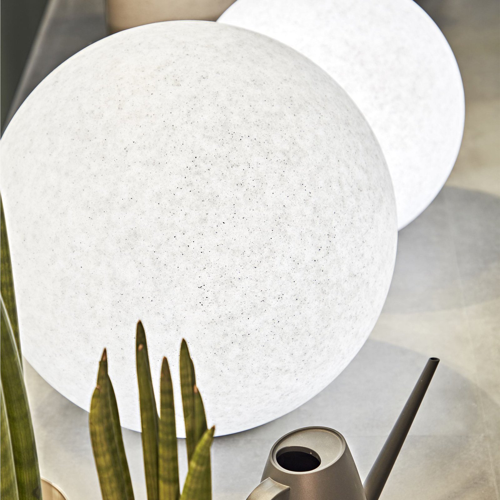 Ideal Lux lampe sur piquet Doris, blanc, plastique, Ø 78 cm