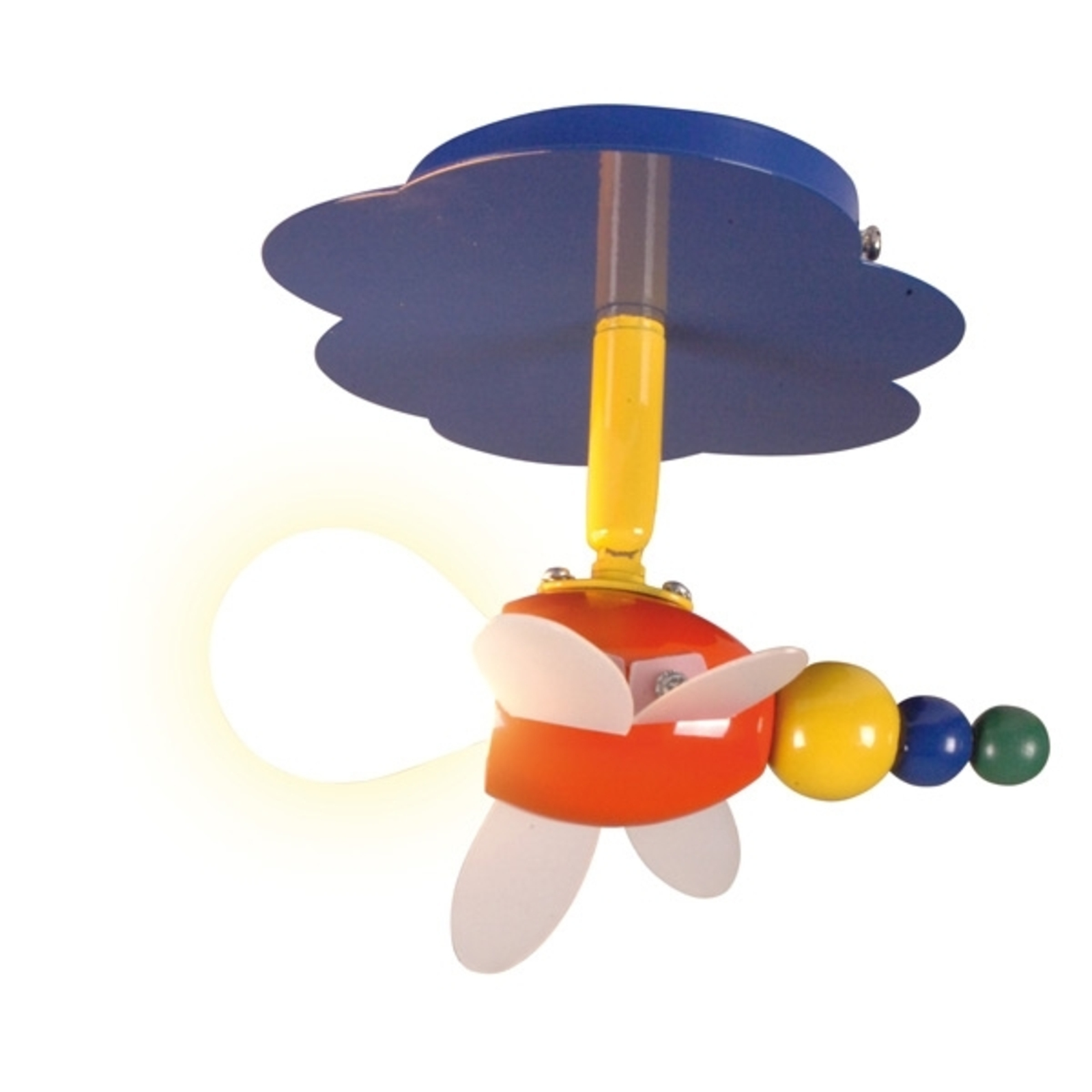 Näve Playful ceiling light Fly, 1 bulb, for Children's Room, metal, E14, 40 W, energy efficiency: A++, L: 14 cm, W: 12.5 cm, H: 17 cm