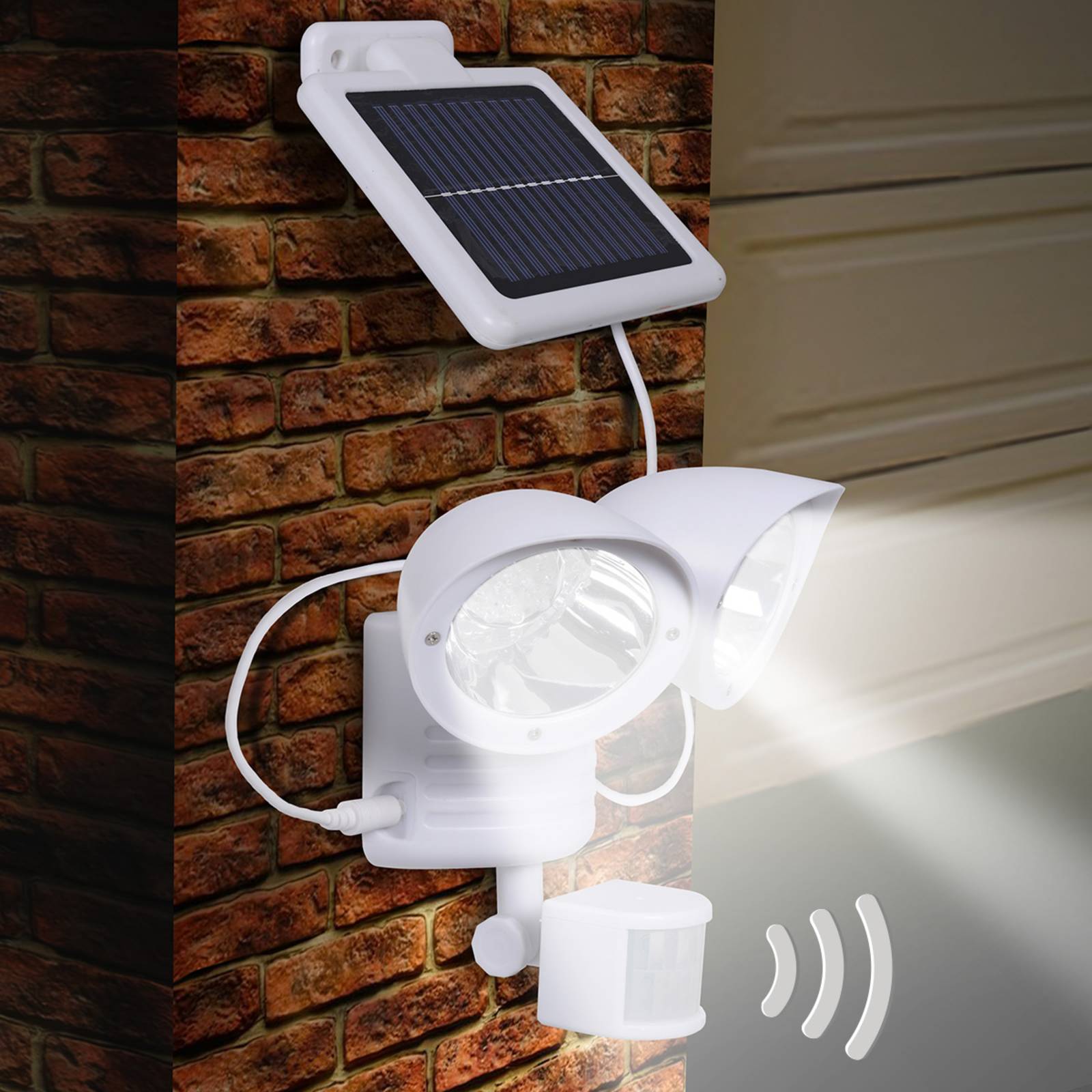 Maex – lampa solarna na ścianę, 2-punktowa