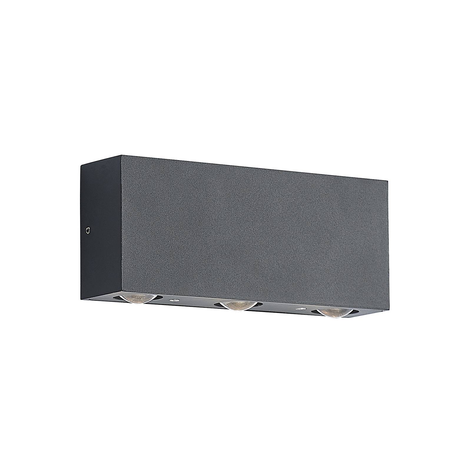 ELC Sarabi LED outdoor wall lamp, die-cast aluminium, glass, 6.5 W, W: 17 cm, H: 7.7 cm