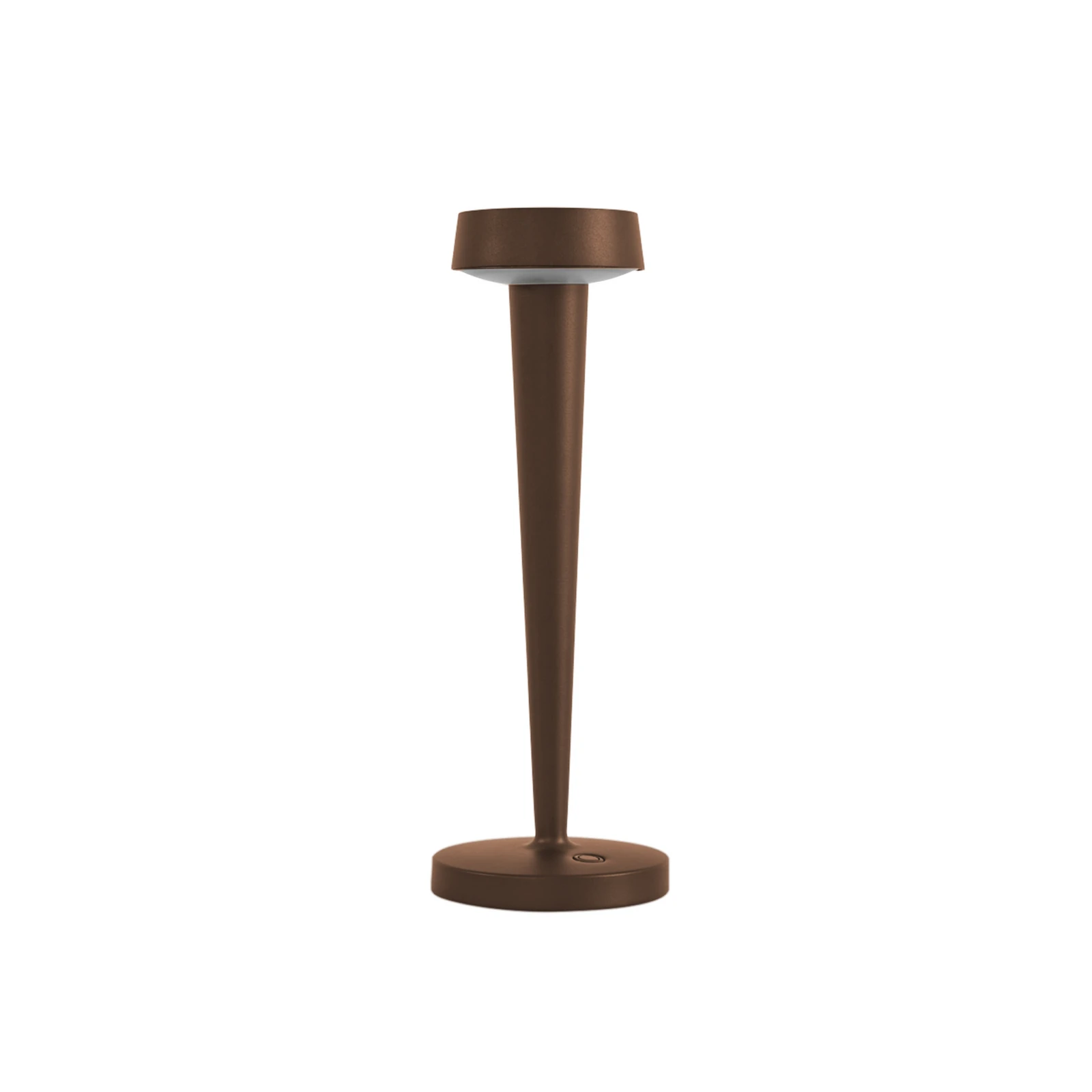 Lucande LED-Akku-Kerzenständer Lea, Vase, dunkelbraun, 28 cm