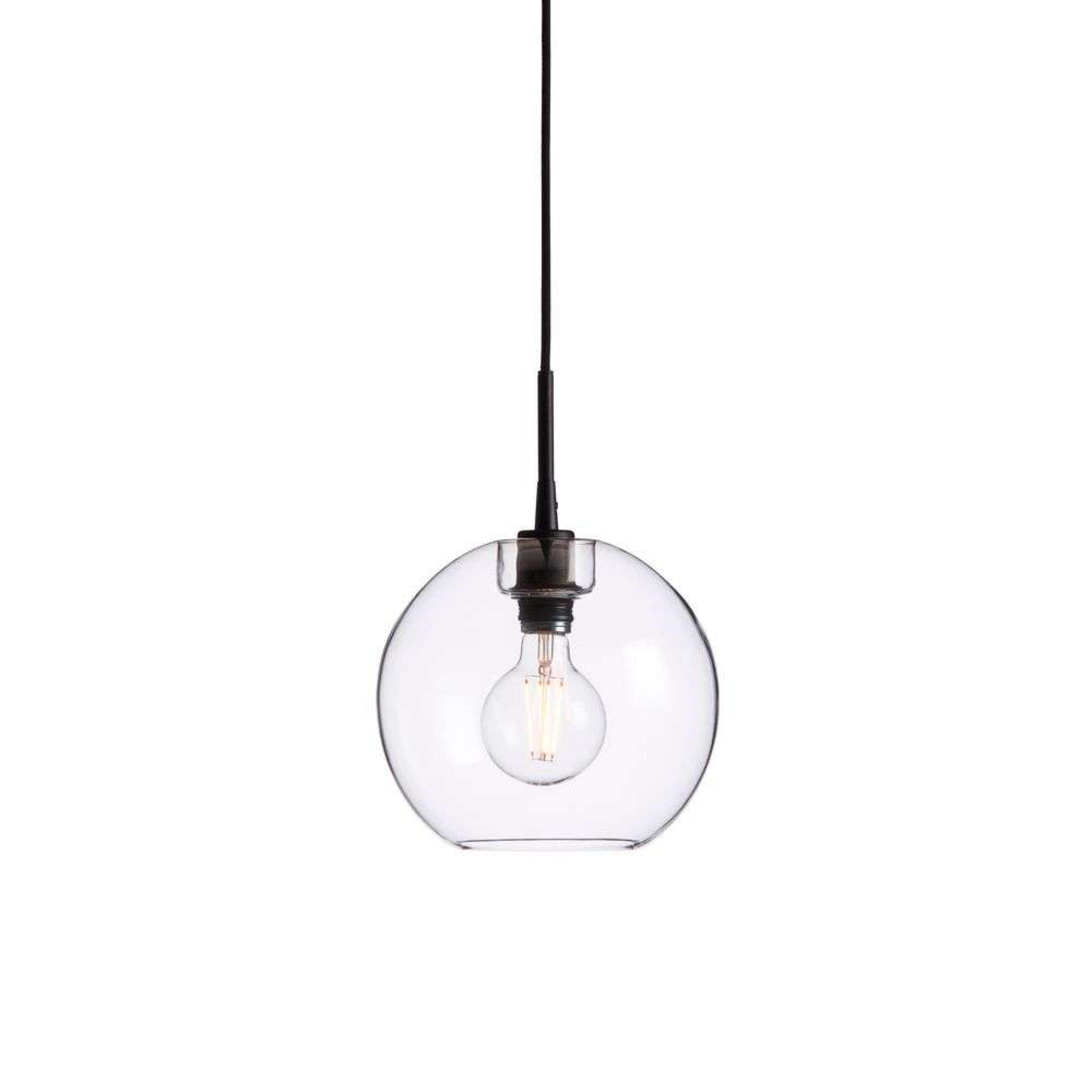 Gloria Hanglamp Ø260 Zwart/Helder Glas - Belid