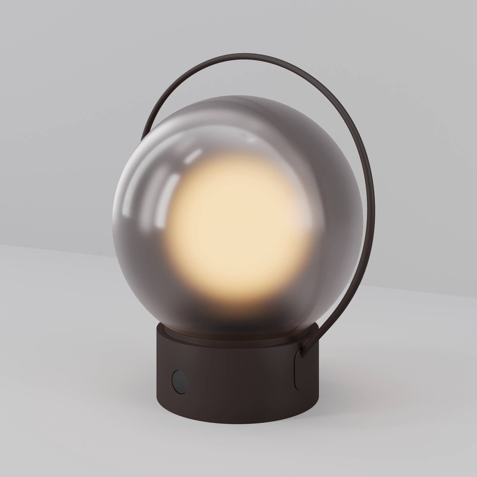 Maytoni Elyra Led Rechargeable Table Lamp, Brown, Height 20 Cm, Ip54, Dimmable