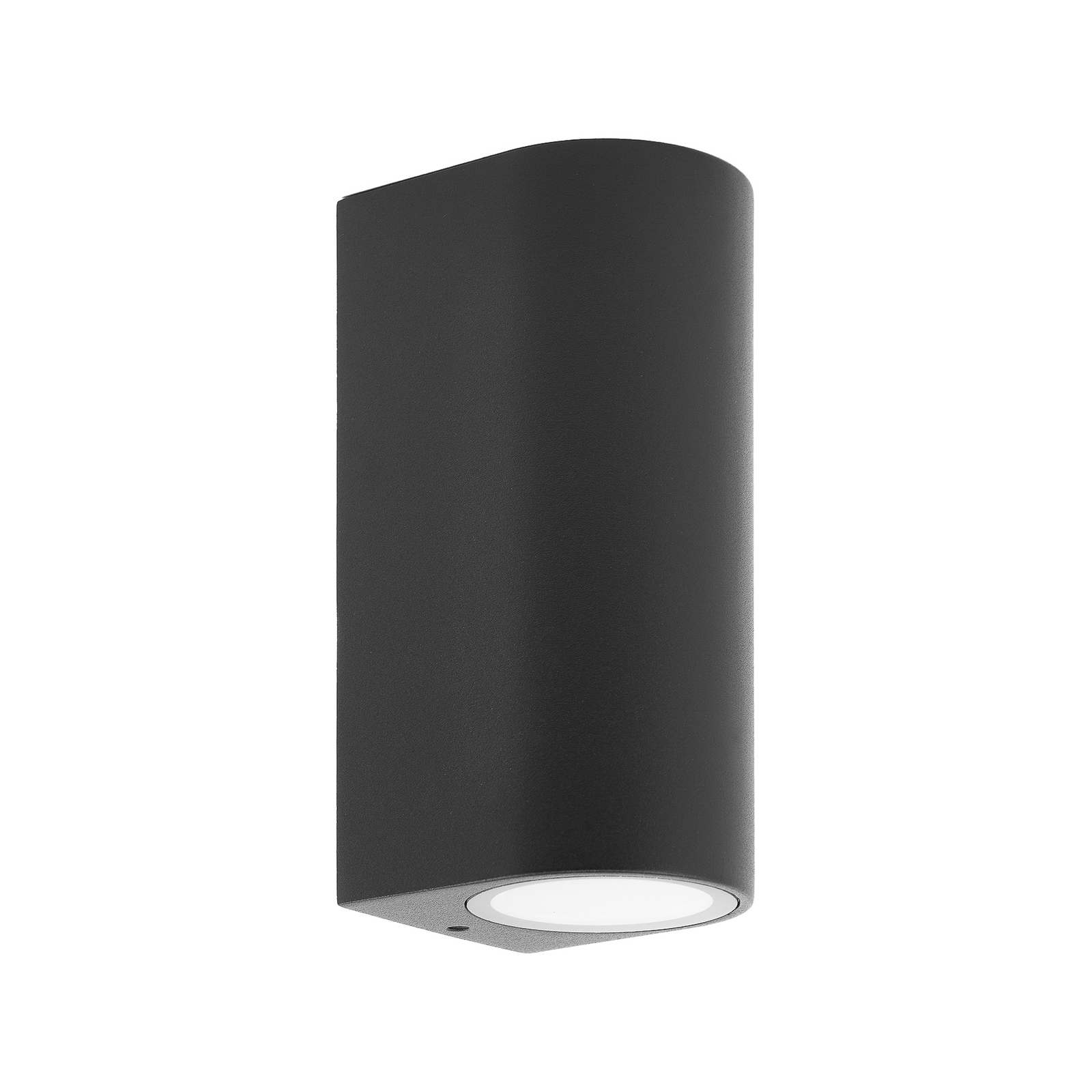 Prios outdoor wall light Tetje, black, round, 16 cm, set of 4