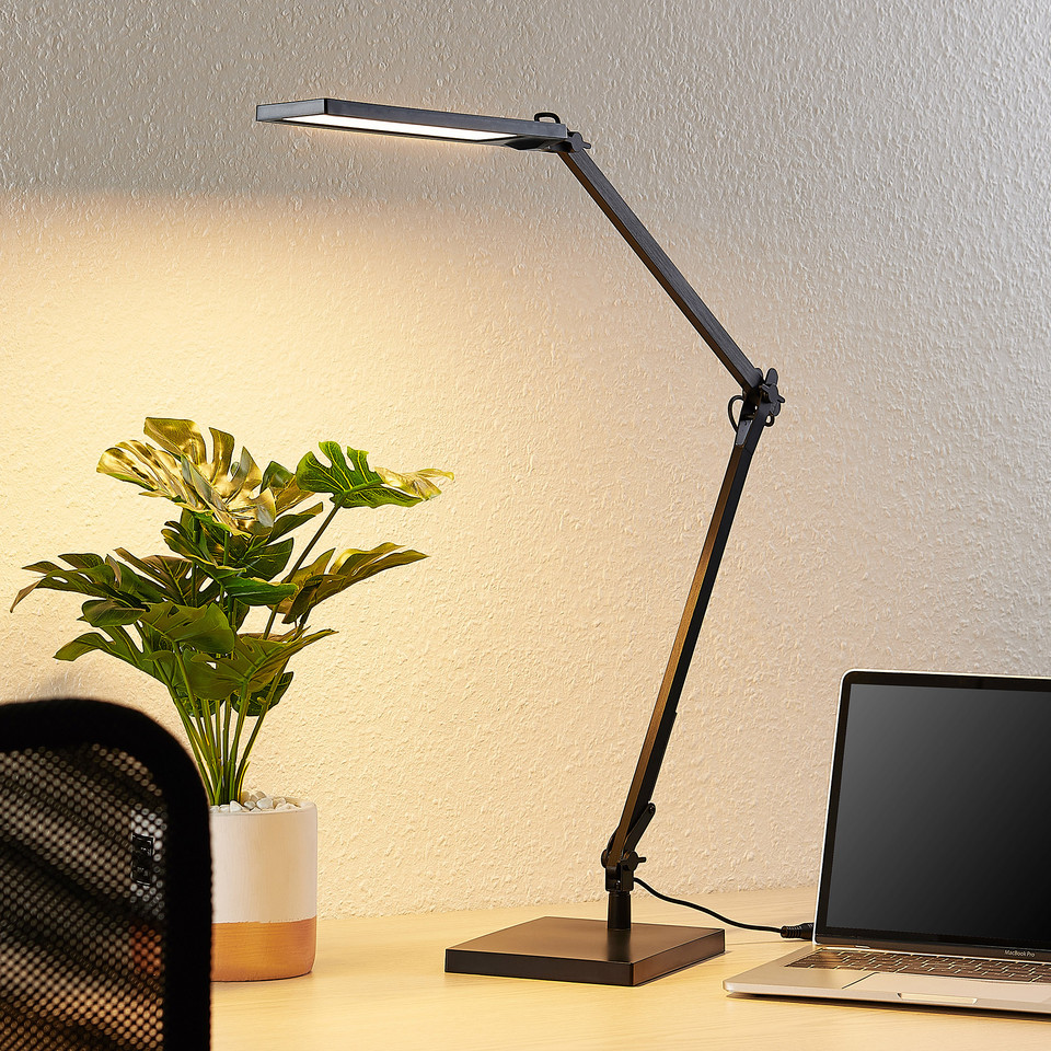 Lindby Antisa LED Bordslampa Dim, svart från Lindby