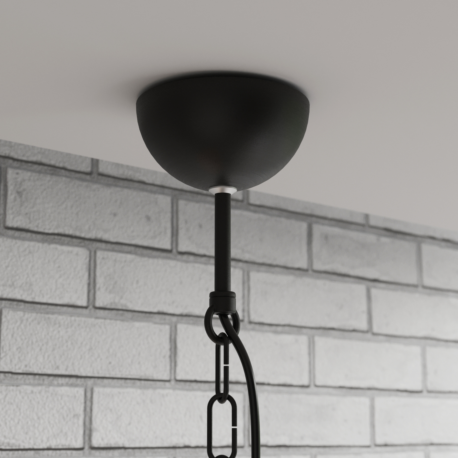 Hanglamp iron, zwart/wit
