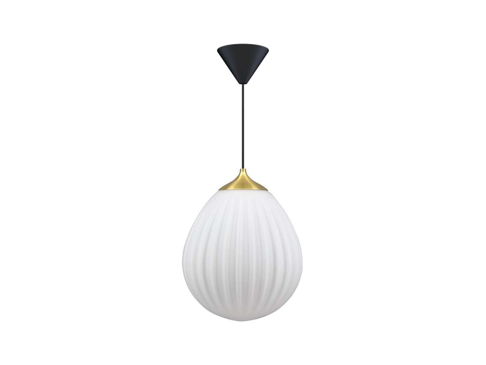 Around the World Lustră Pendul Medium White/Brass/Black - UMAGE