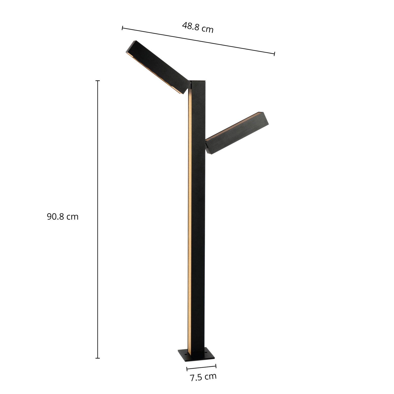 Lucande Taskalin LED-Wegeleuchte, 2-flammig, 90 cm
