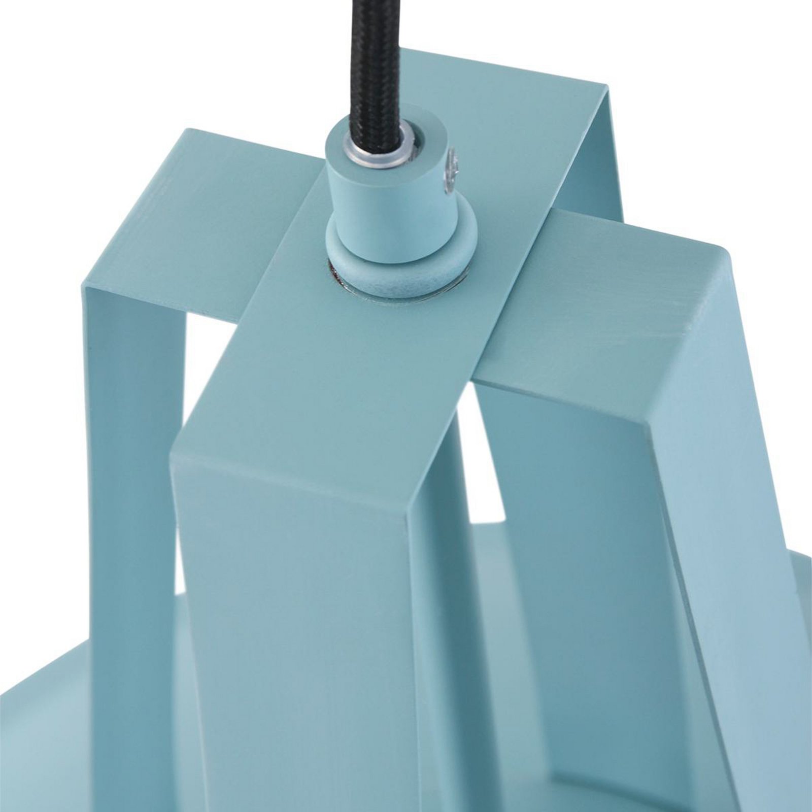 Eden pendant light, light blue, metal, E27 socket