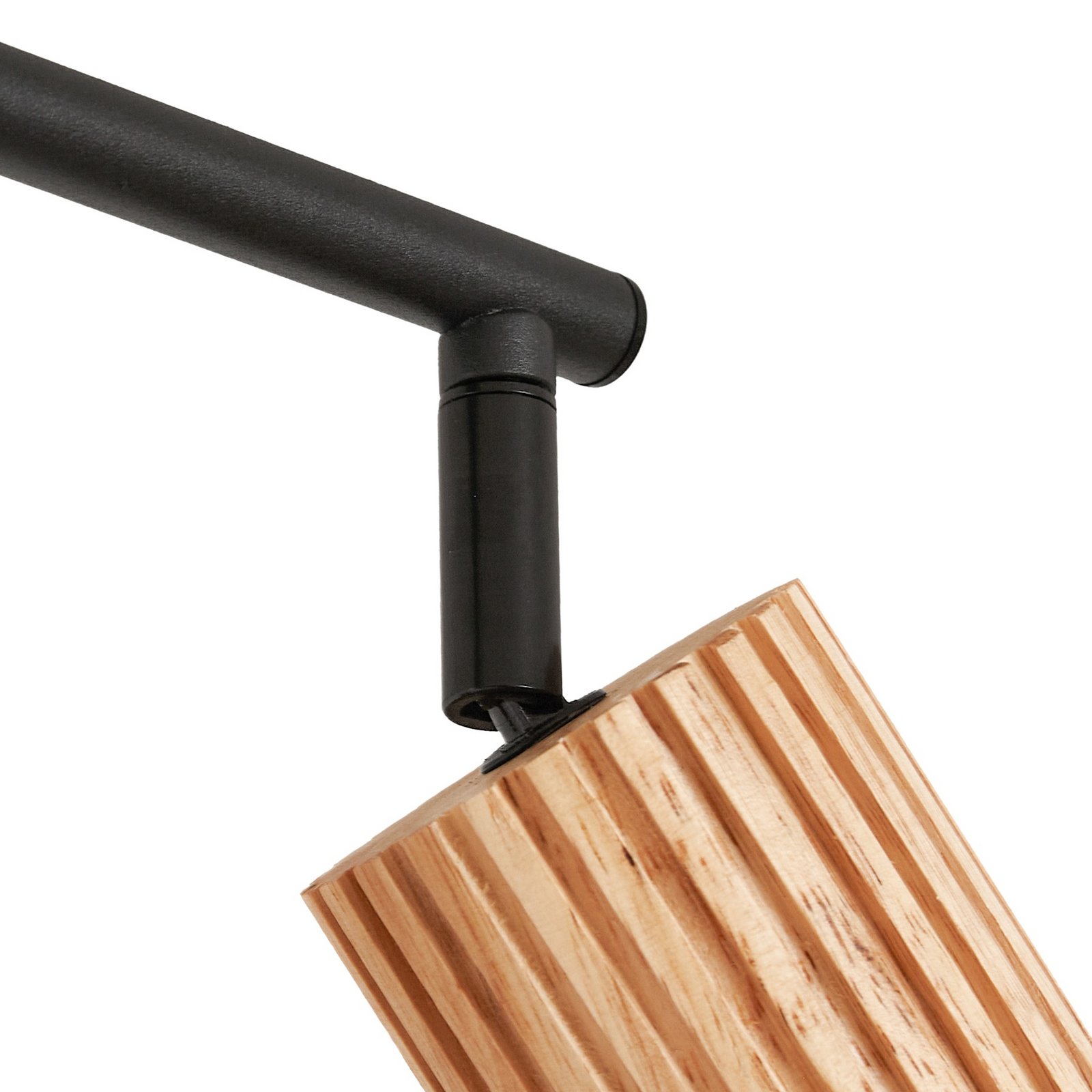 Lindby Deckenstrahler Stralino, 4-flammig, Länge 60 cm, Holz