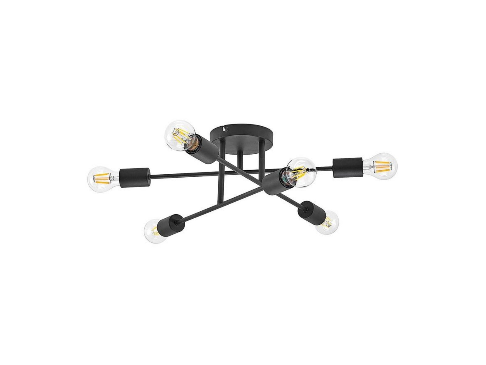 Estar 6 Stropné Lampa Black - Lindby