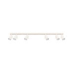 Deckenstrahler Ring, beige, Länge 117 cm, Stahl, 6-flg.
