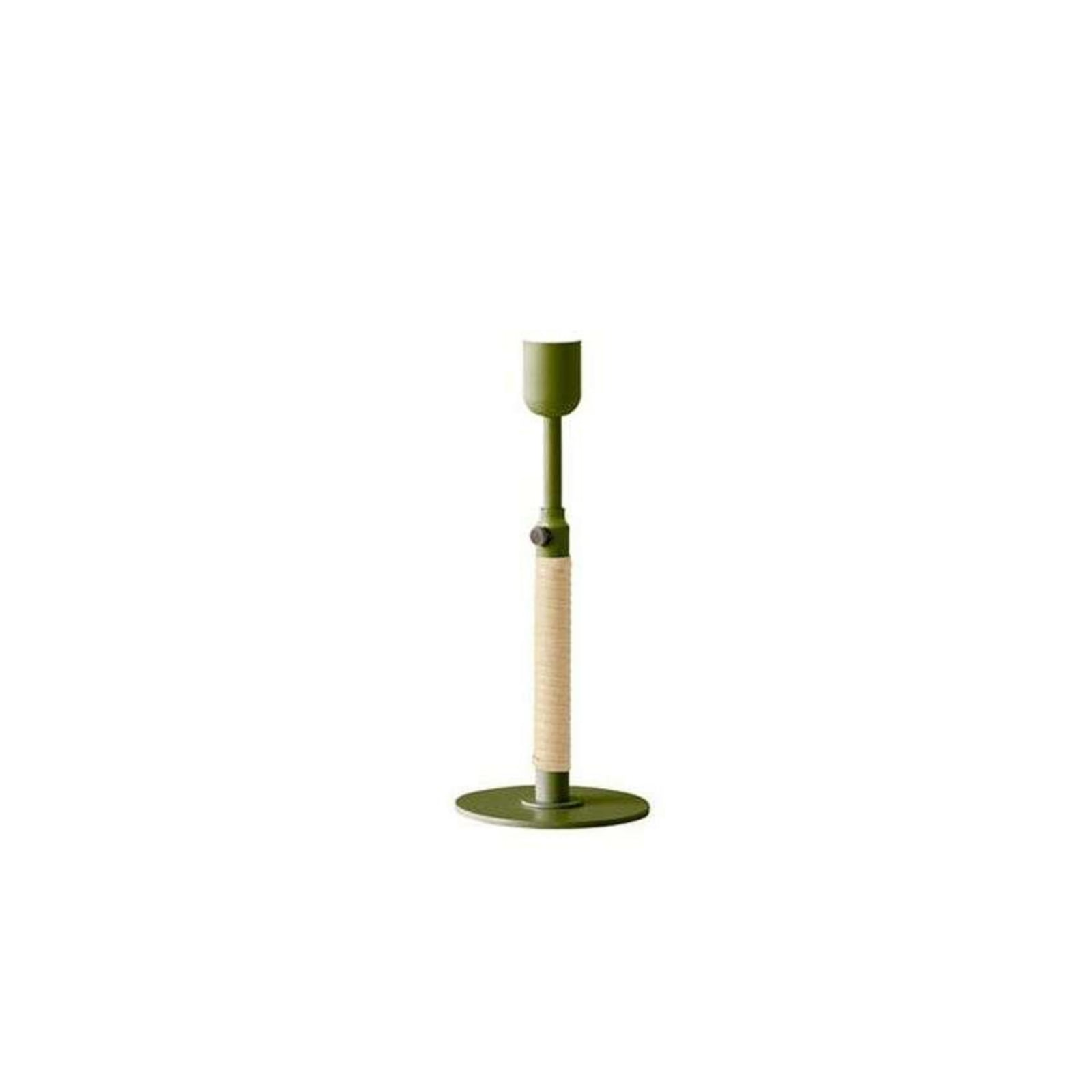 Duca candle holder, olive green, height 24 cm, rattan - Audo