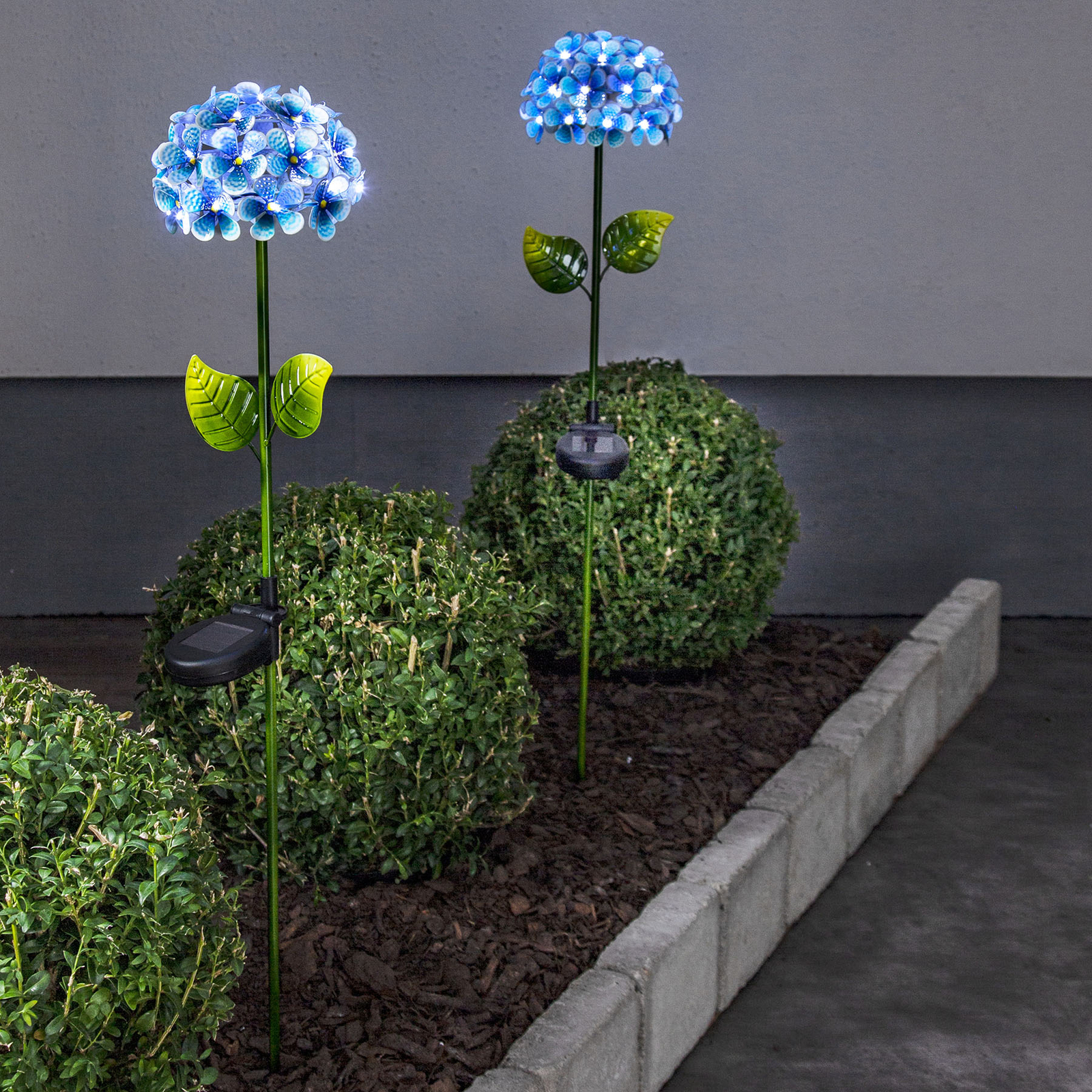 Best Season Hotensia solar light in a flower shape, green, metal, 0.62 W, H: 77 cm