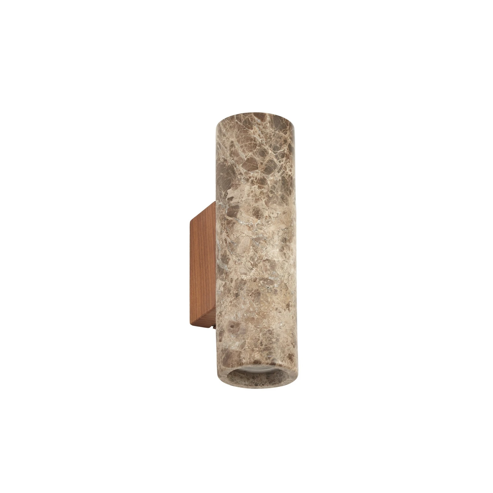 Lucande Tavira wall light, brown marbled, up/down, GU10