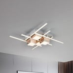 LED ceiling lamp Roger, coffee, metal, CCT, remote control