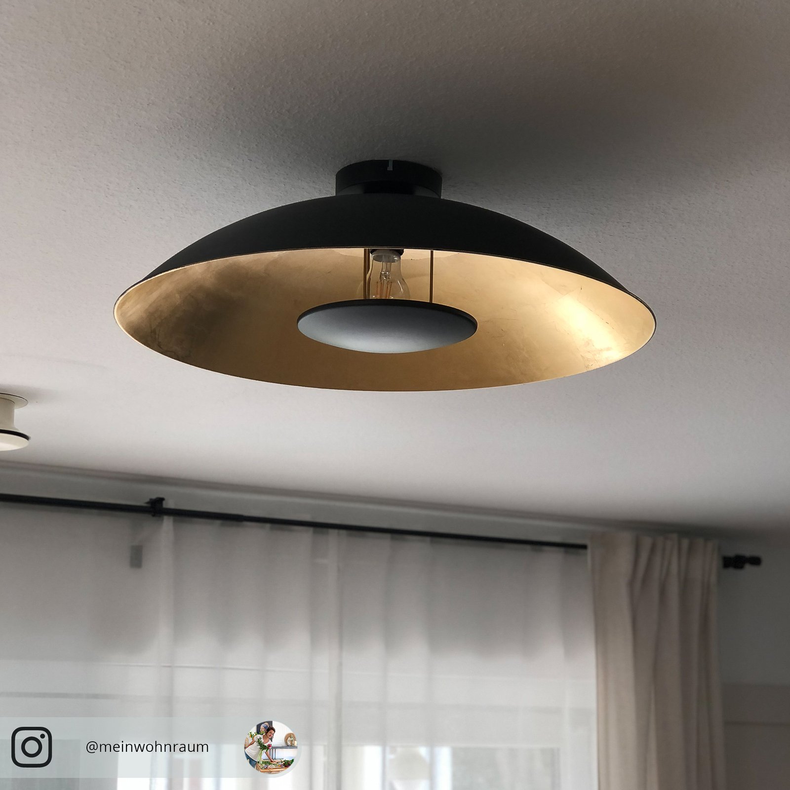 Emilienne Plafonieră Black/Gold - Lindby