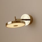 UMAGE LED-Wandlampe Asteria SHORT HW, messing poliert, 28 cm