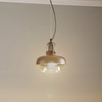 Hanglamp AV-5064-1BSY, kap metaal en glas