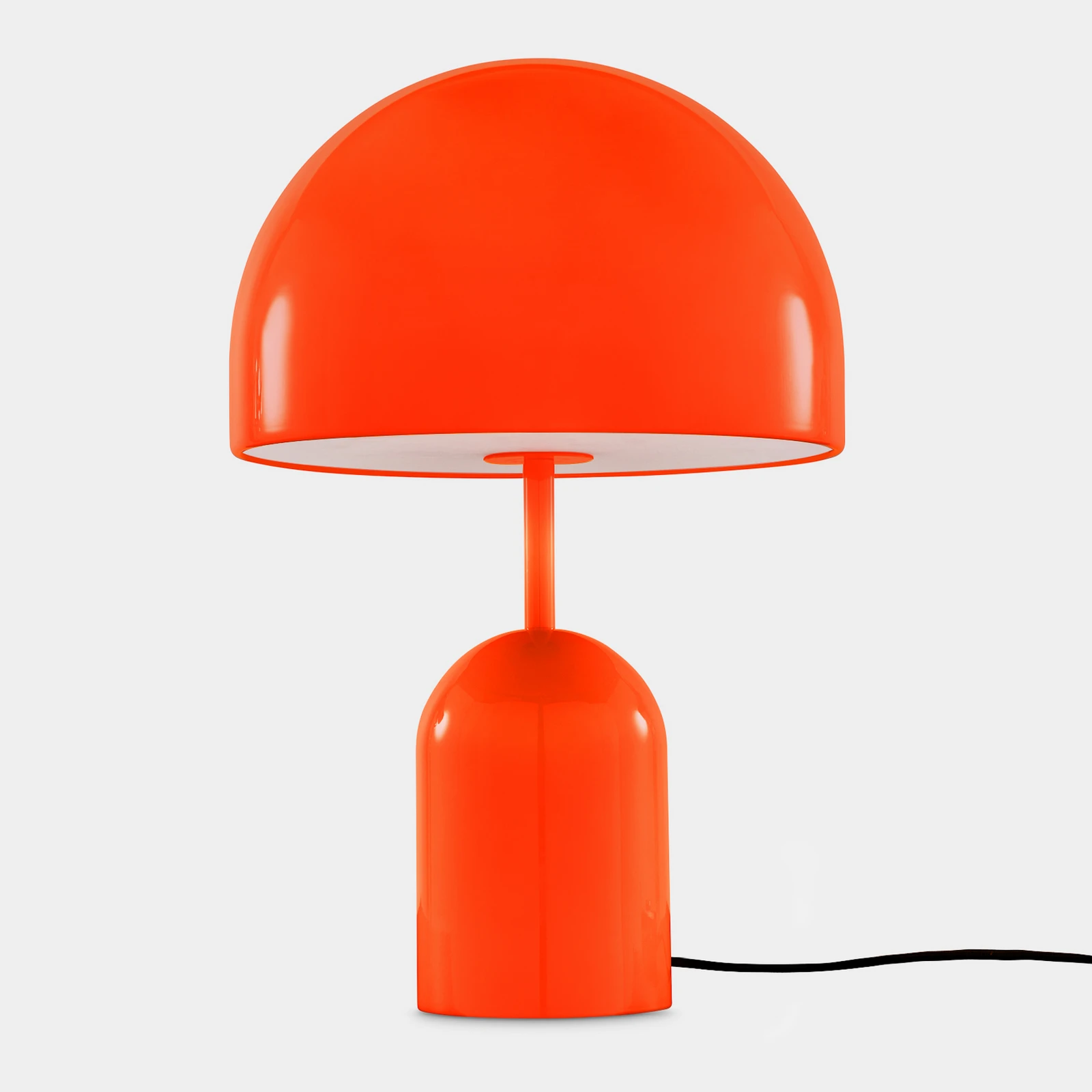 Tom Dixon LED namizna svetilka Bell, rdeča, višina 43 cm, z možnostjo zatemnitve