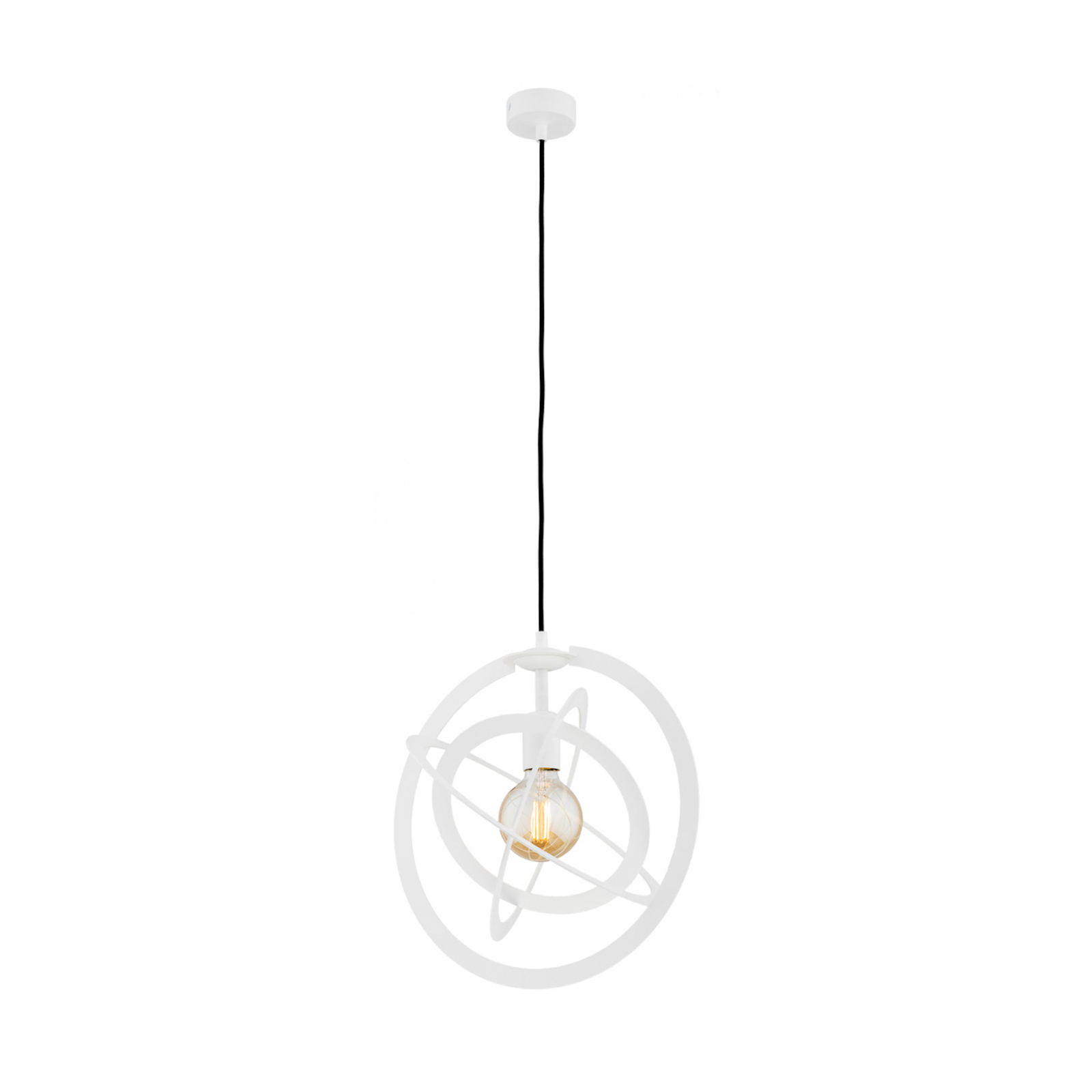 Lámpara colgante Kristi, 39x34cm, blanco