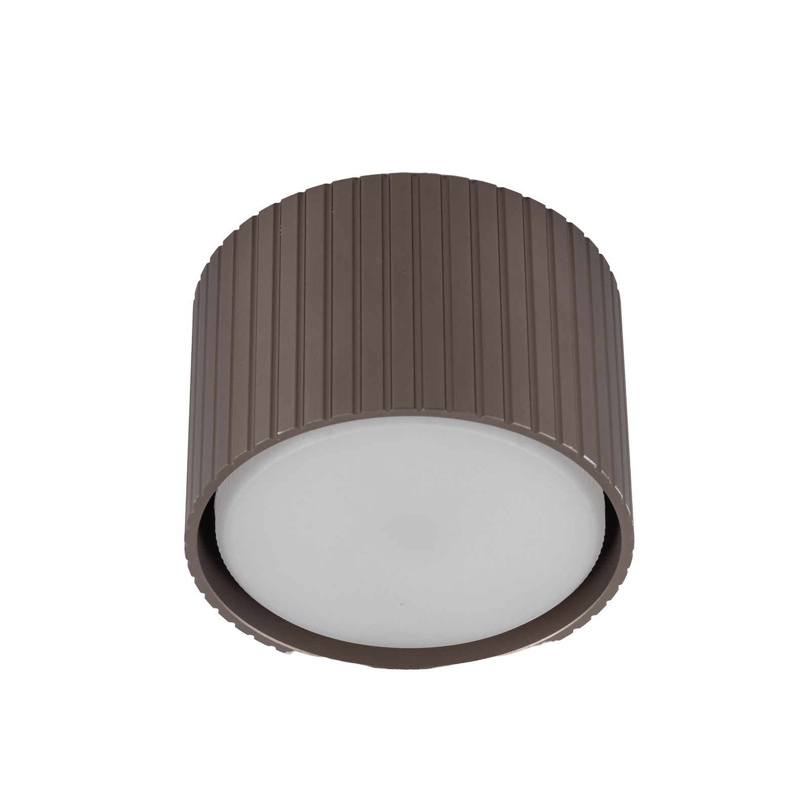 Downlight Ferro, bruin, kunststof, 6 cm hoog, GX53