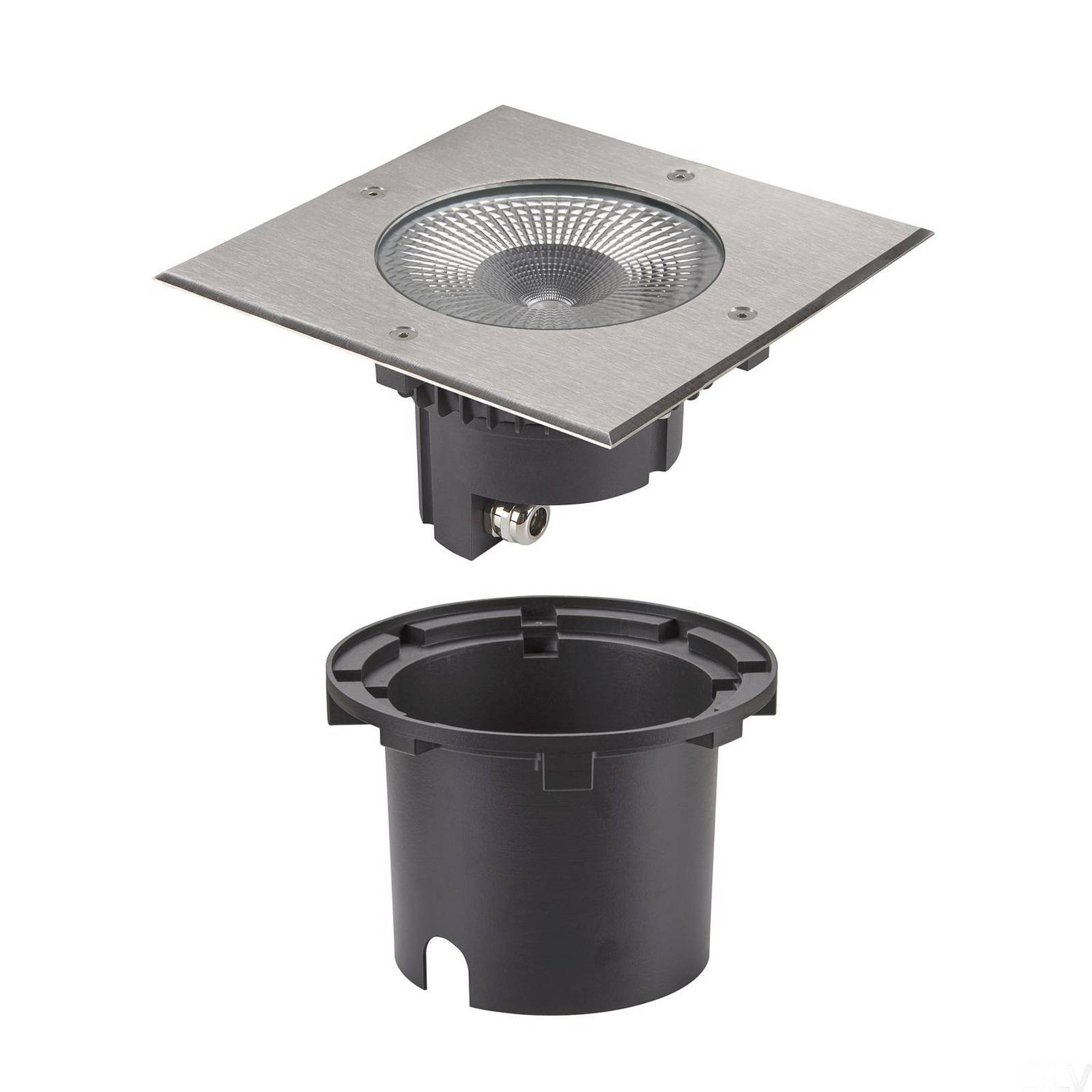 LED Bodeneinbaustrahler Rocci in Edelstahl 16W 1530lm IP67 eckig günstig online kaufen