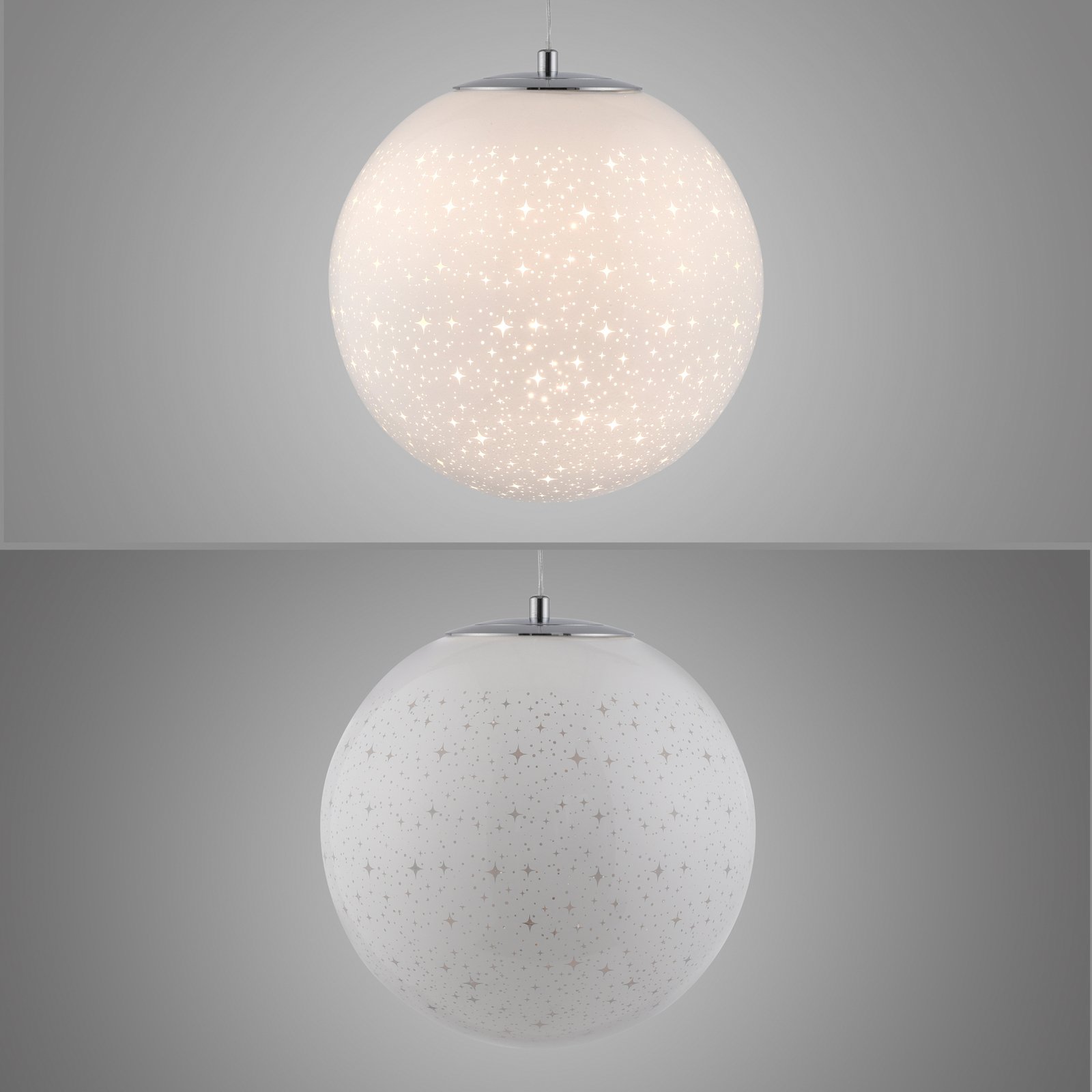 Bolo LED hanging light glass lampshade starry sky
