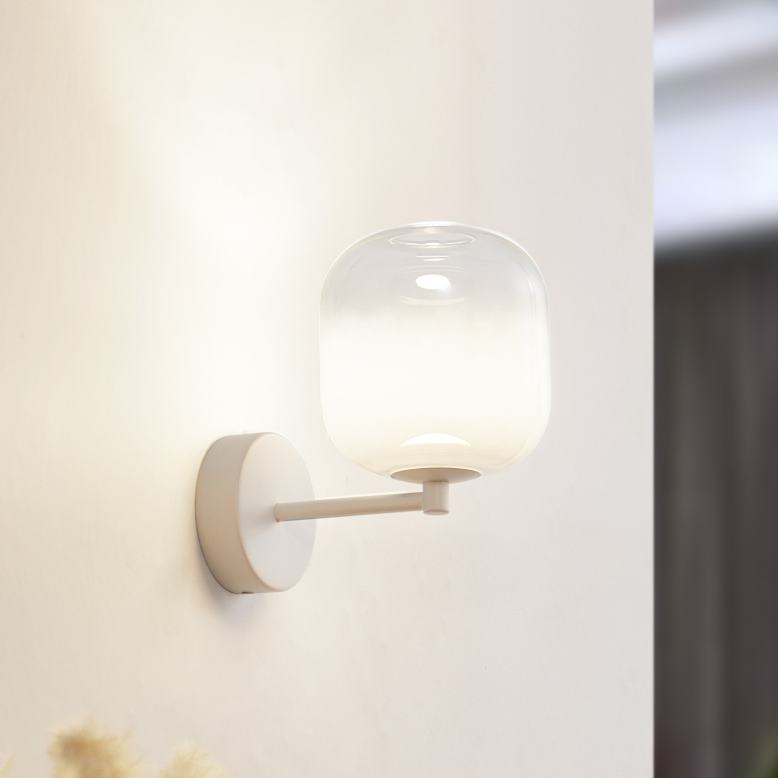 Lucande Aplique de pared LED Avelina, blanco