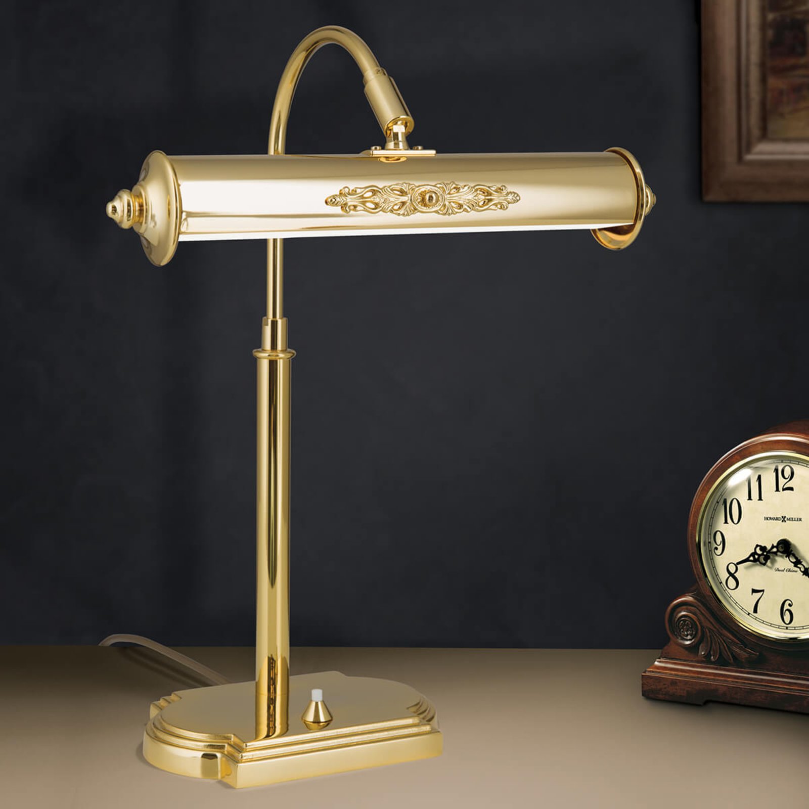 Nostalgic table lamp Picture, gold-plated