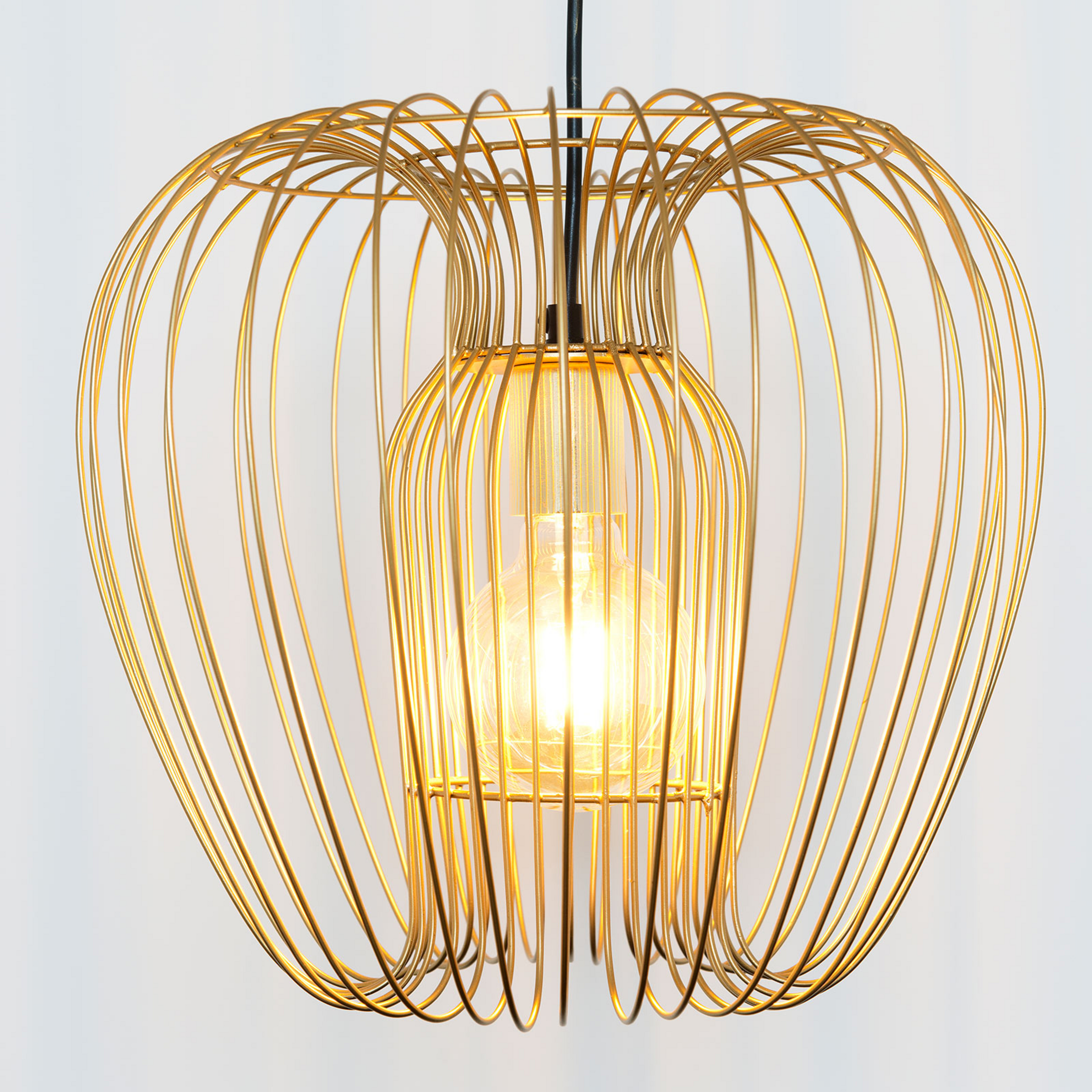 Lampada a sospensione Protetto, oro, Ø 34 cm