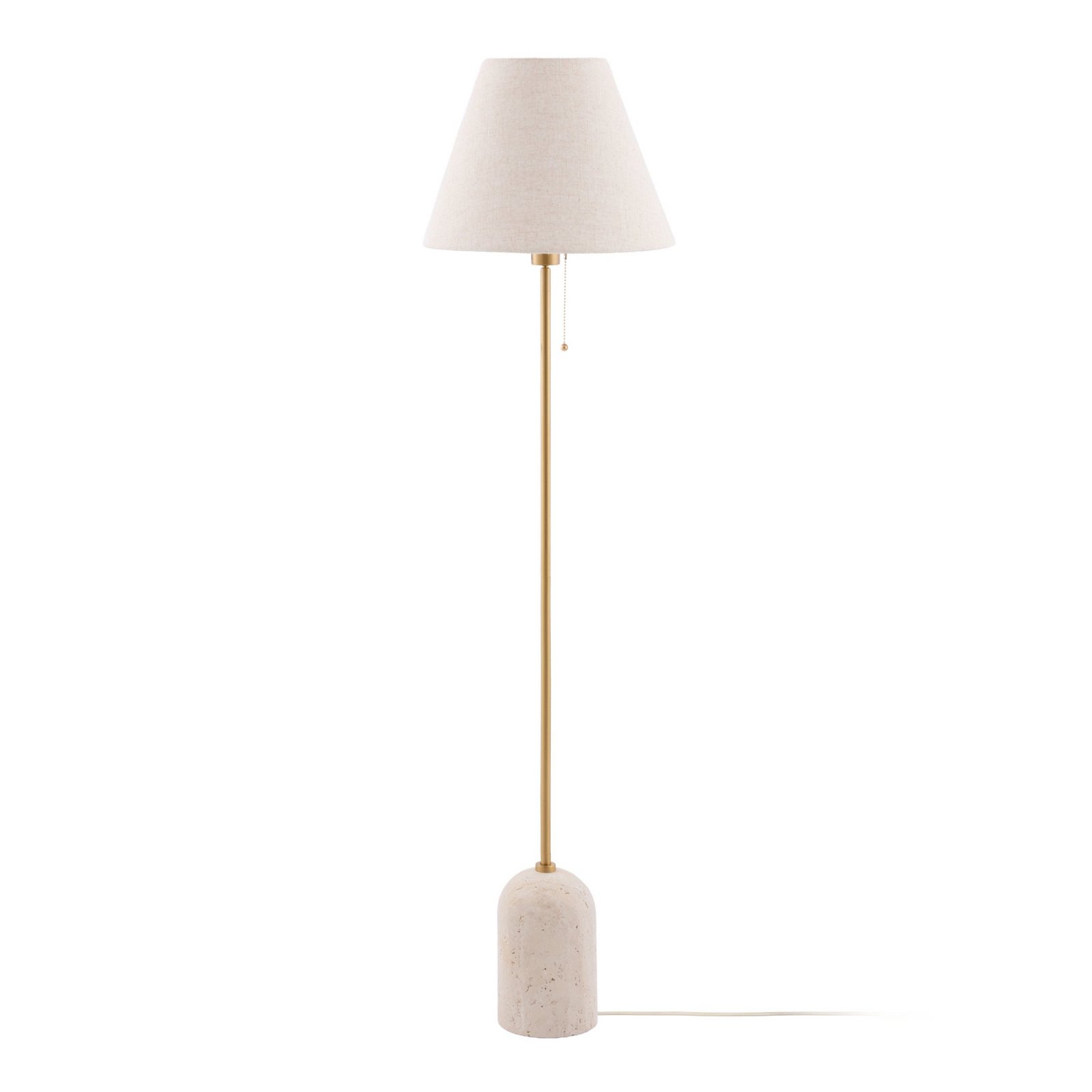 Podna lampa Gino, podnožje od travertina bež, 145 cm - Globen Lighting