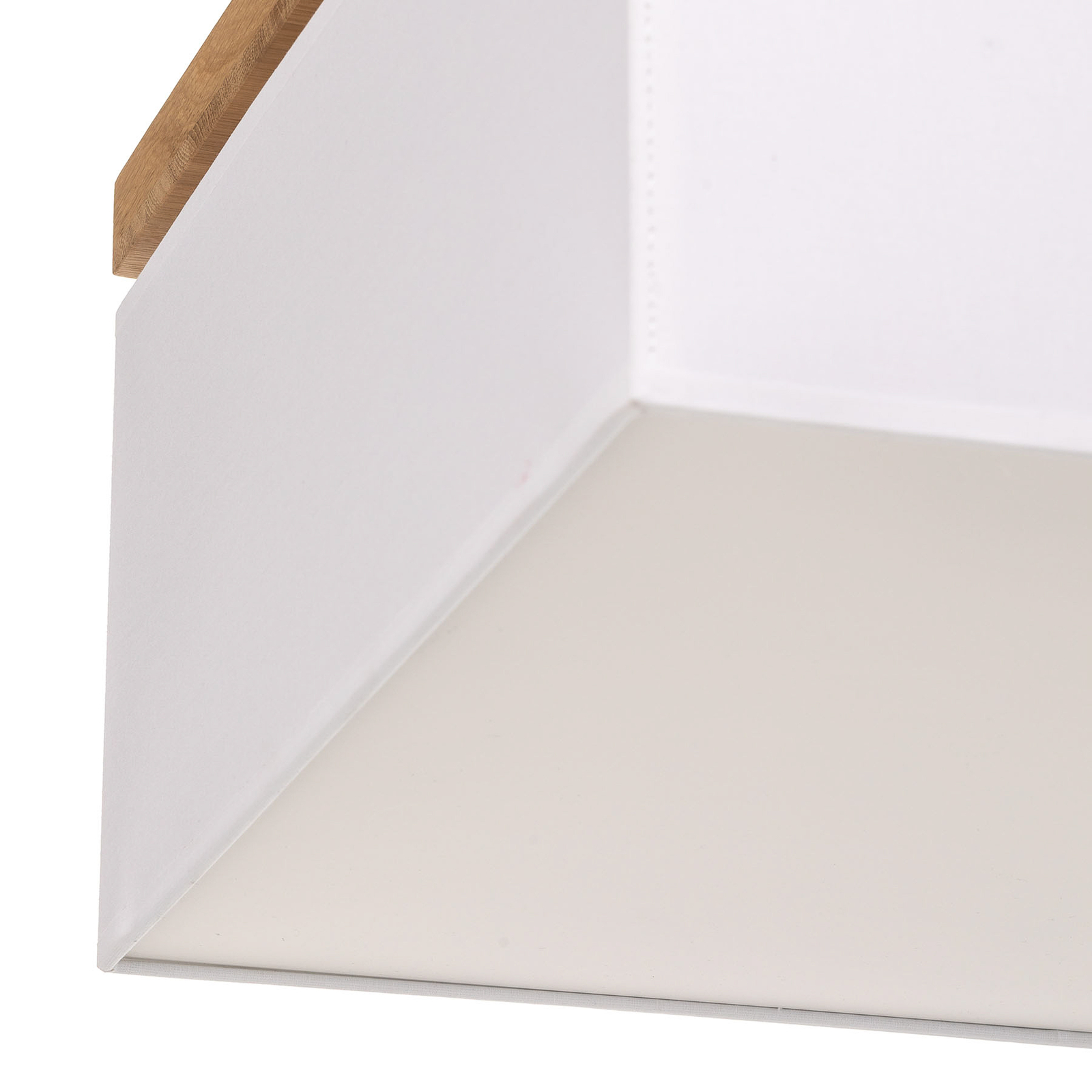 Canvas ceiling light, 45 cm x 45 cm, white