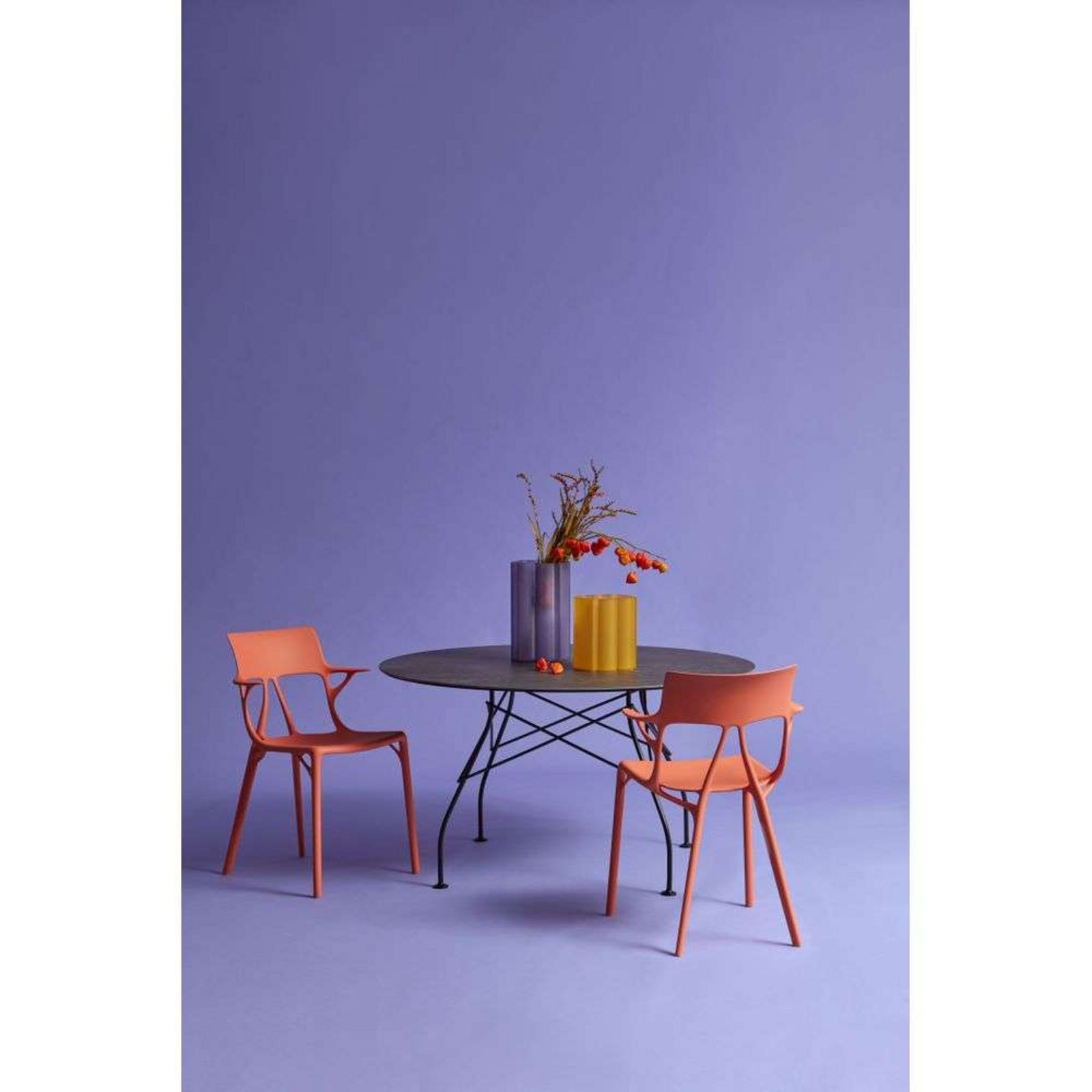 Okra Vase Low Violet - Kartell