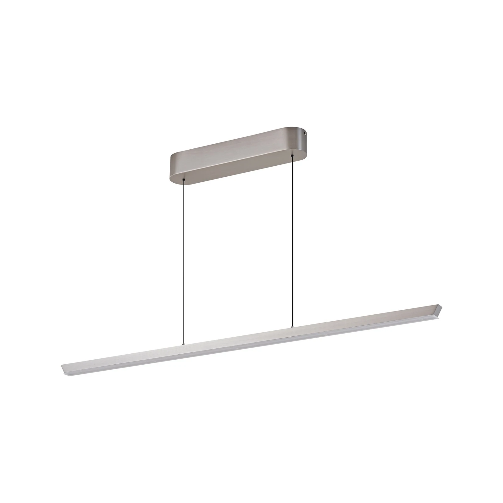 Lucande LED-riippvalgustid Solvar, 117 cm, hõbedane, CCT, dimmeriga
