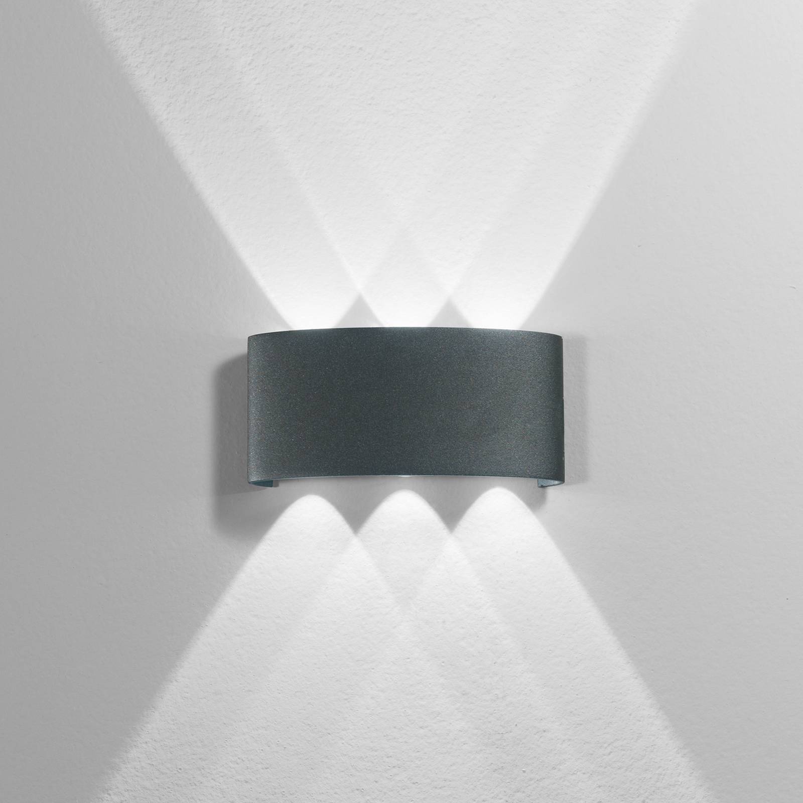  Intec Led-außenwandlampe Betle, Anthrazit Breite 17 Cm Metall Cct 
