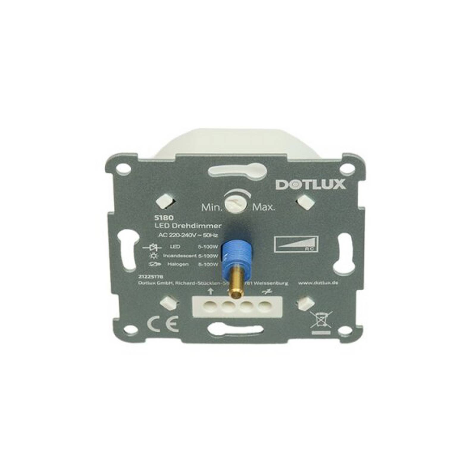 DOTLUX Drehdimmer, 5 - 100 W LED, weiß, Phasenabschnitt günstig online kaufen