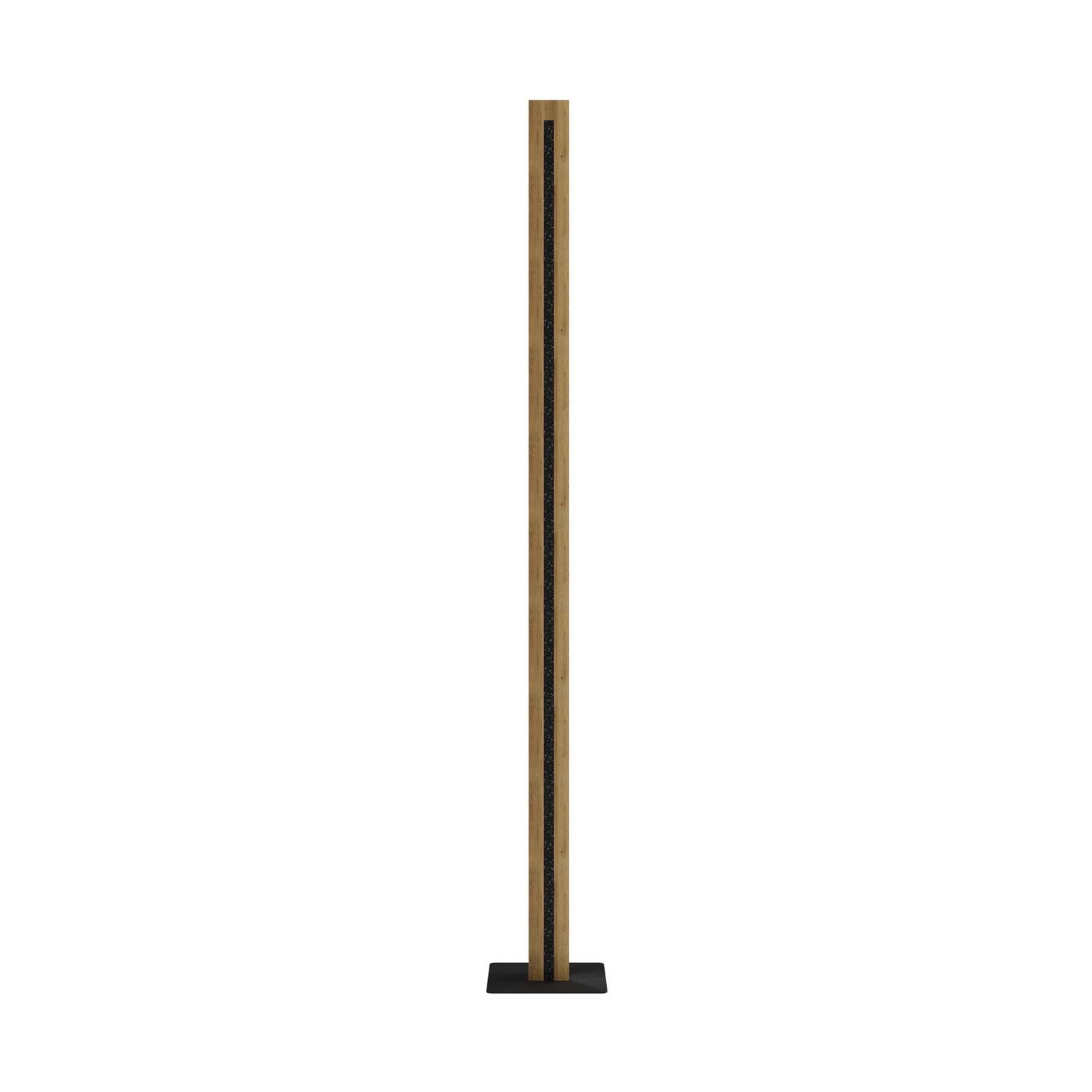 LED-Stehleuchte Chile S, eiche/granit, Höhe 152 cm, dimmbar