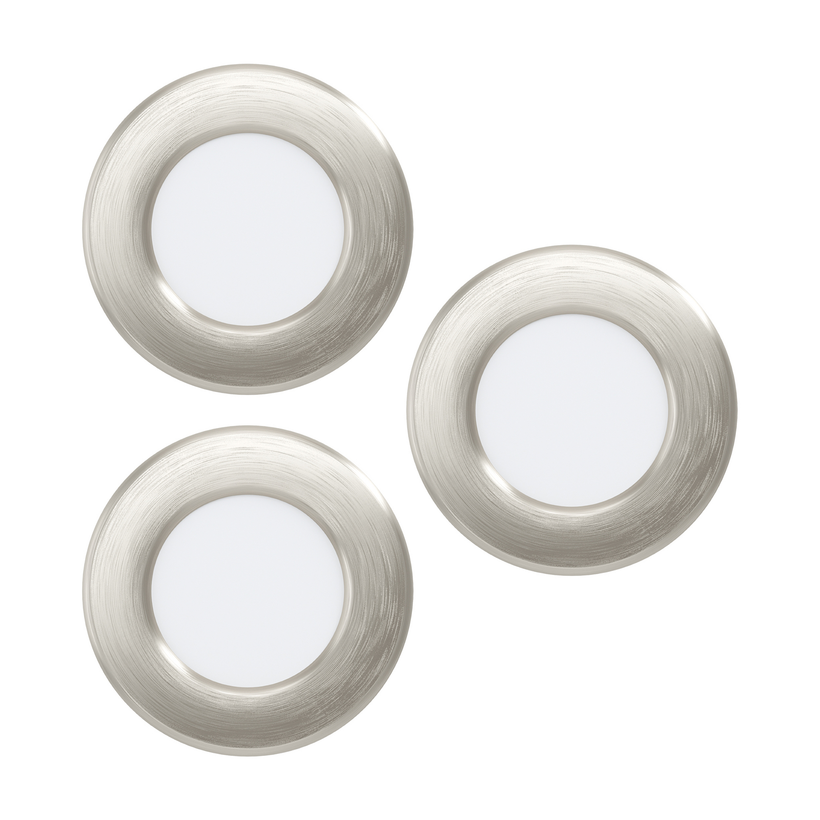 EGLO connect lámpara empotrable LED Fueva 6-Z, gris, juego de 3