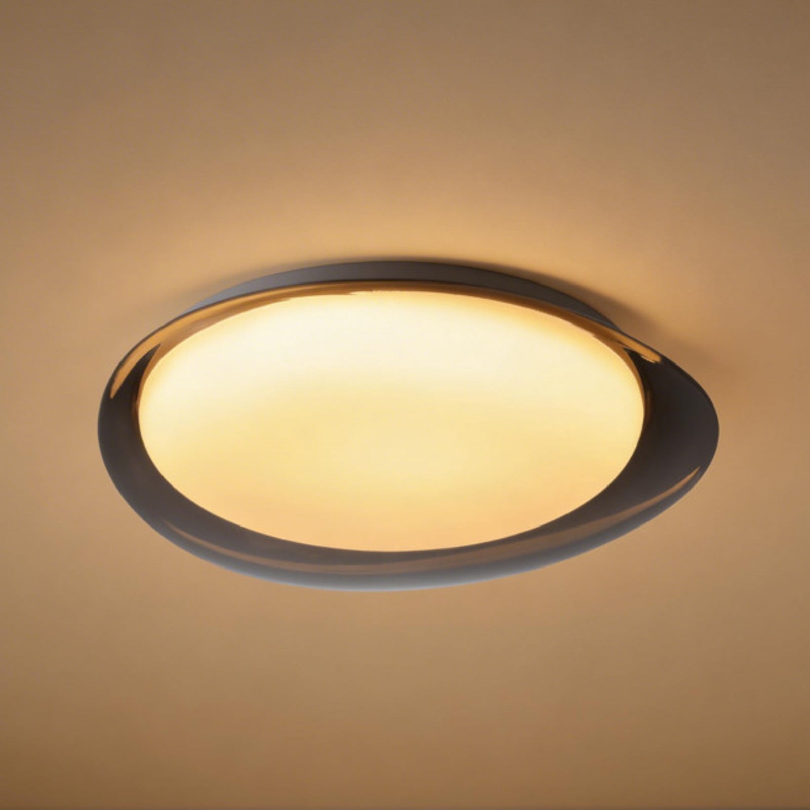 Plafonnier LED EGLO CONISTARINO, gris fumé, Ø 40 cm, CCT Plafonnier LED EGLO CONISTARINO, gris fumé, Ø 40 cm, CCT