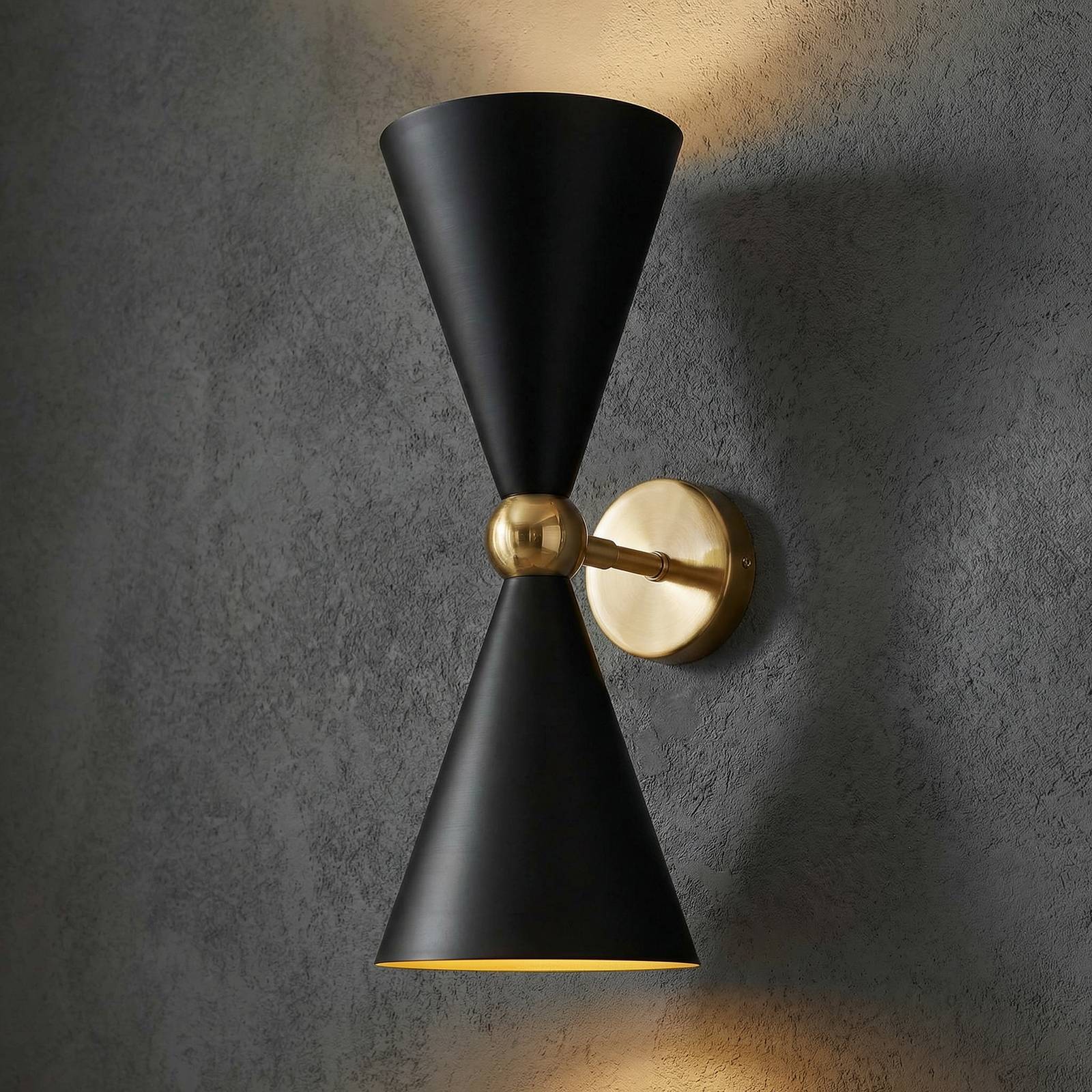 Maytoni Vesper applique à 2 lampes noire/dorée