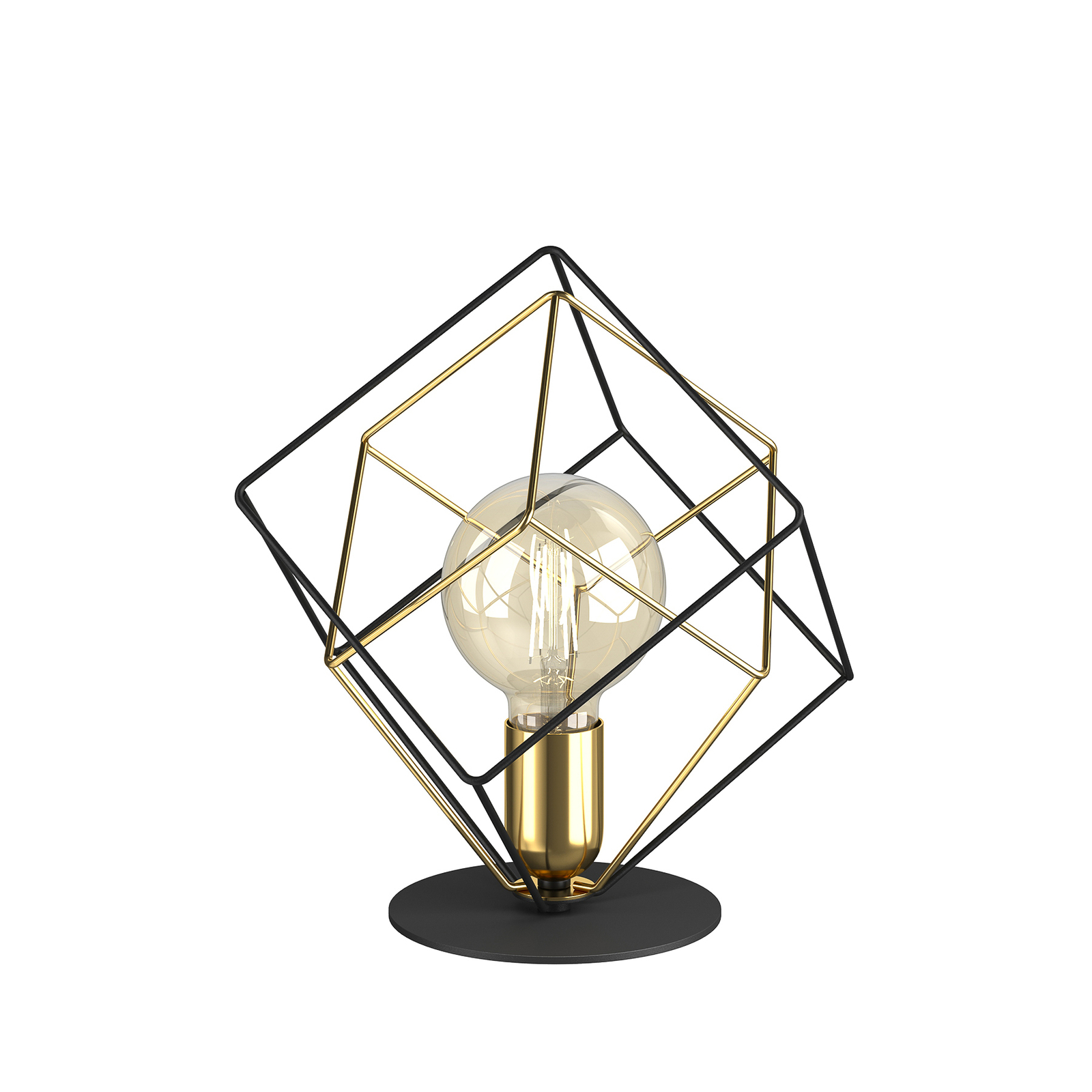 Lampa stołowa Alambre 1-punktowa, złota/czarna