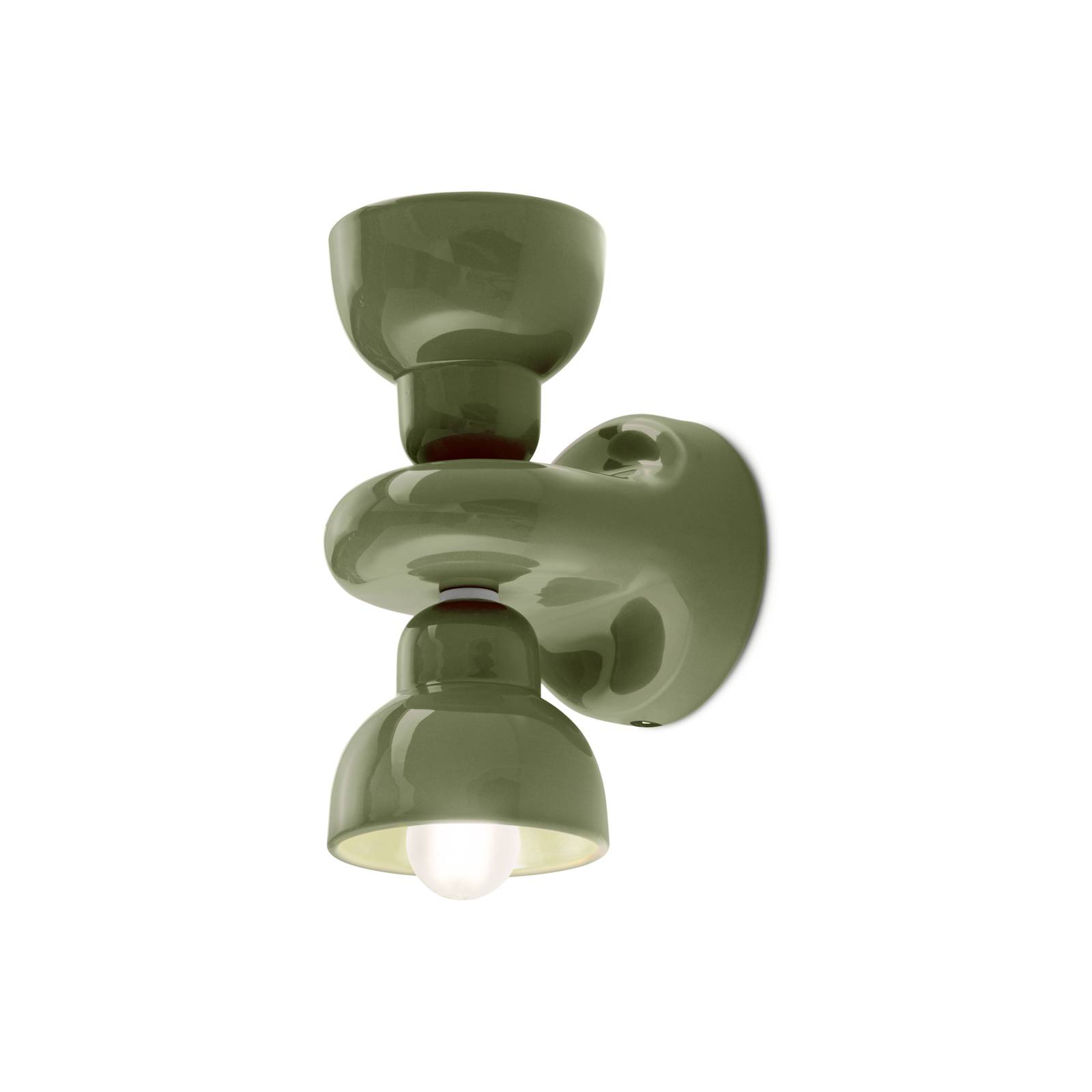 Ferroluce Berimbau væglampe salviegrøn 2-lys